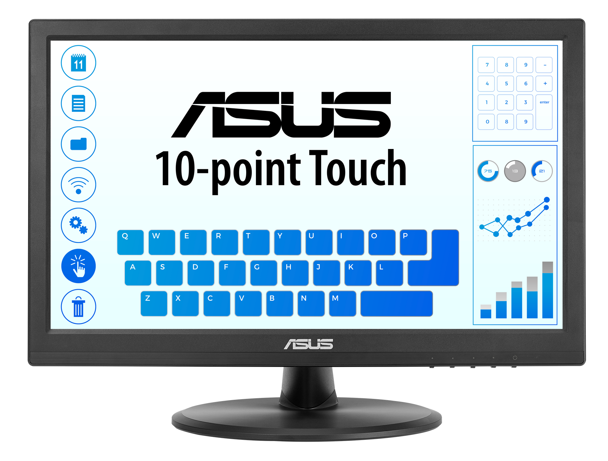 ASUS VT169HE – Monitor, 15,6", 1920 × 1080 (Full HD), LED, Touch, Schwarz