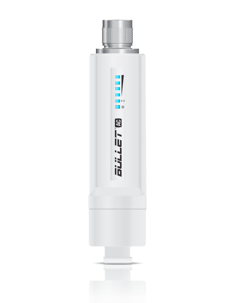 Ubiquiti airMAX Bullet ac – 2,4/5 GHz Funkbrücke, 1GbE, PoE, N-Typ, 300 Mbit/s, Weiss
