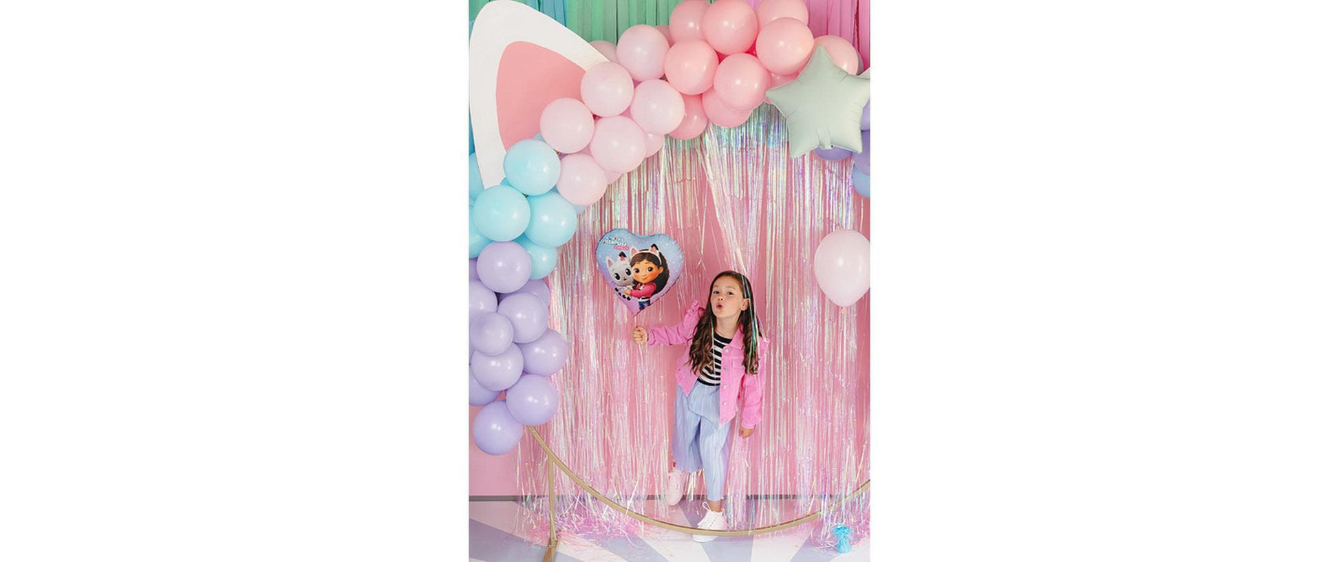 PartyDeco Folienballon Herz – Mehrfarbig – 35 cm – Folie – 1 Stück