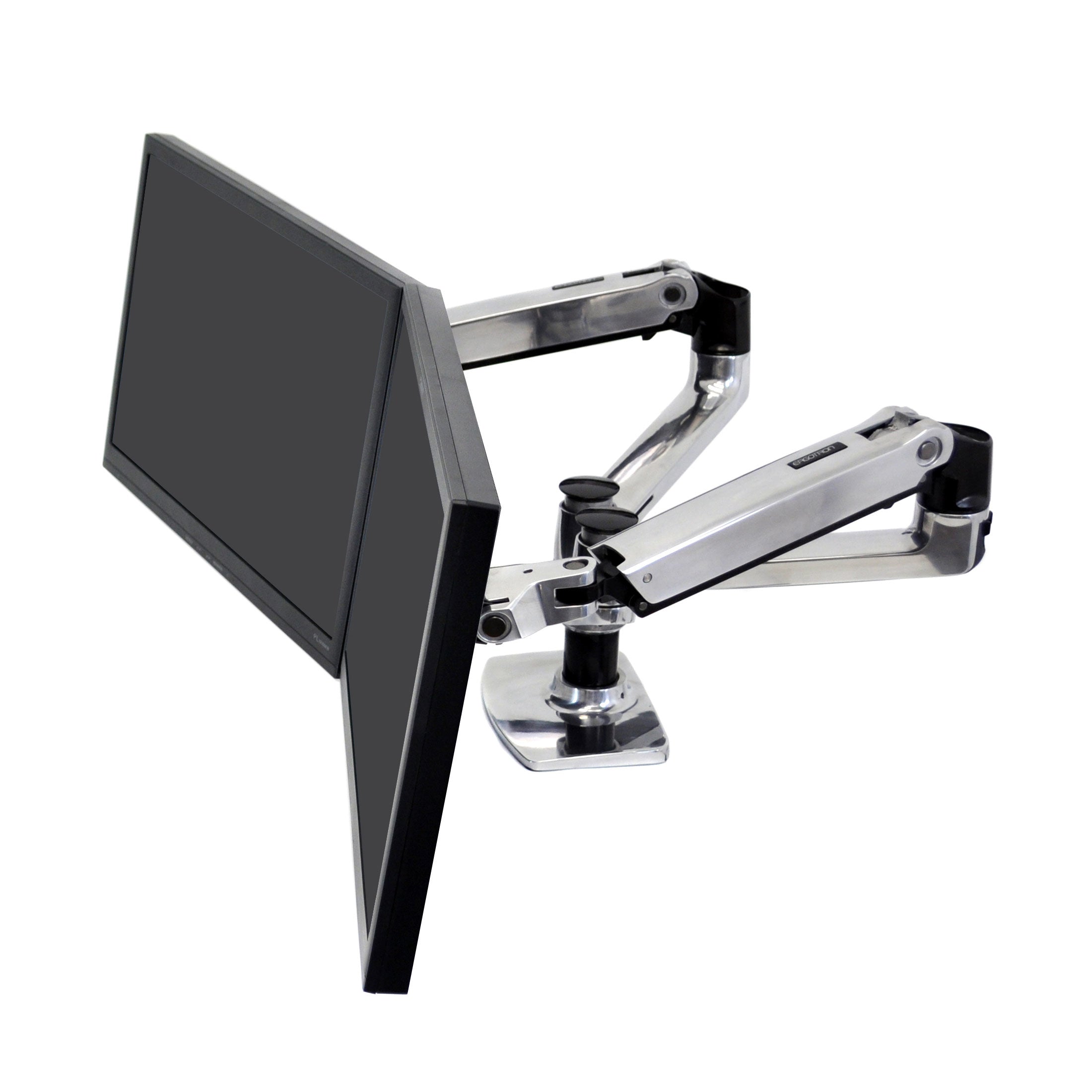 Ergotron LX – Monitorarm, Dual, bis 27", 18,1 kg, Lift, Silber
