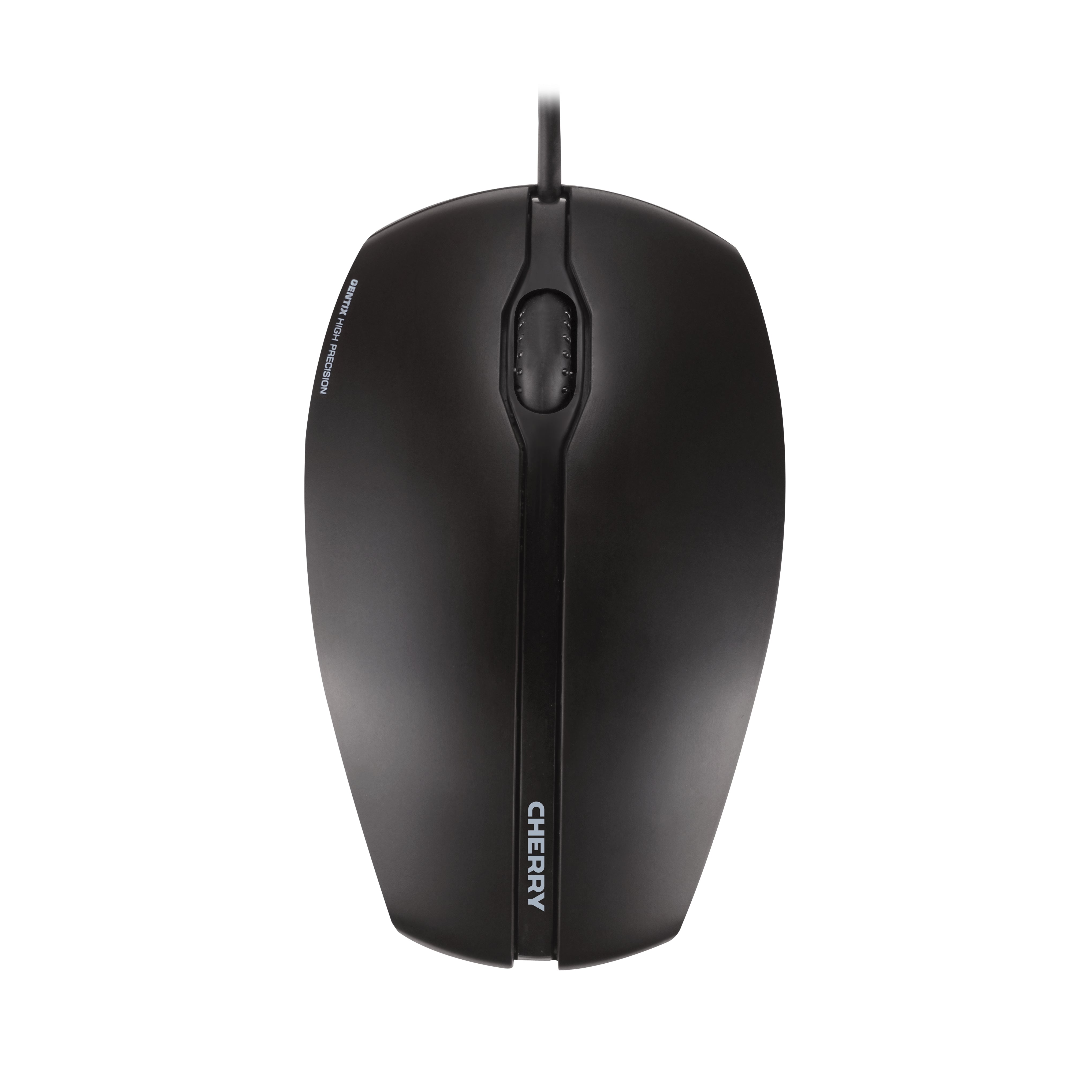 CHERRY Gentix Maus – kabelgebunden, USB-A, 1'000 dpi, 3 Tasten, beidhändig, schwarz