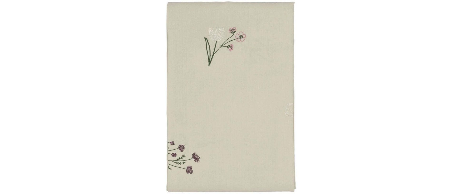 Södahl Tischdecke – 140×220 cm, Polyester, Beige, Blume