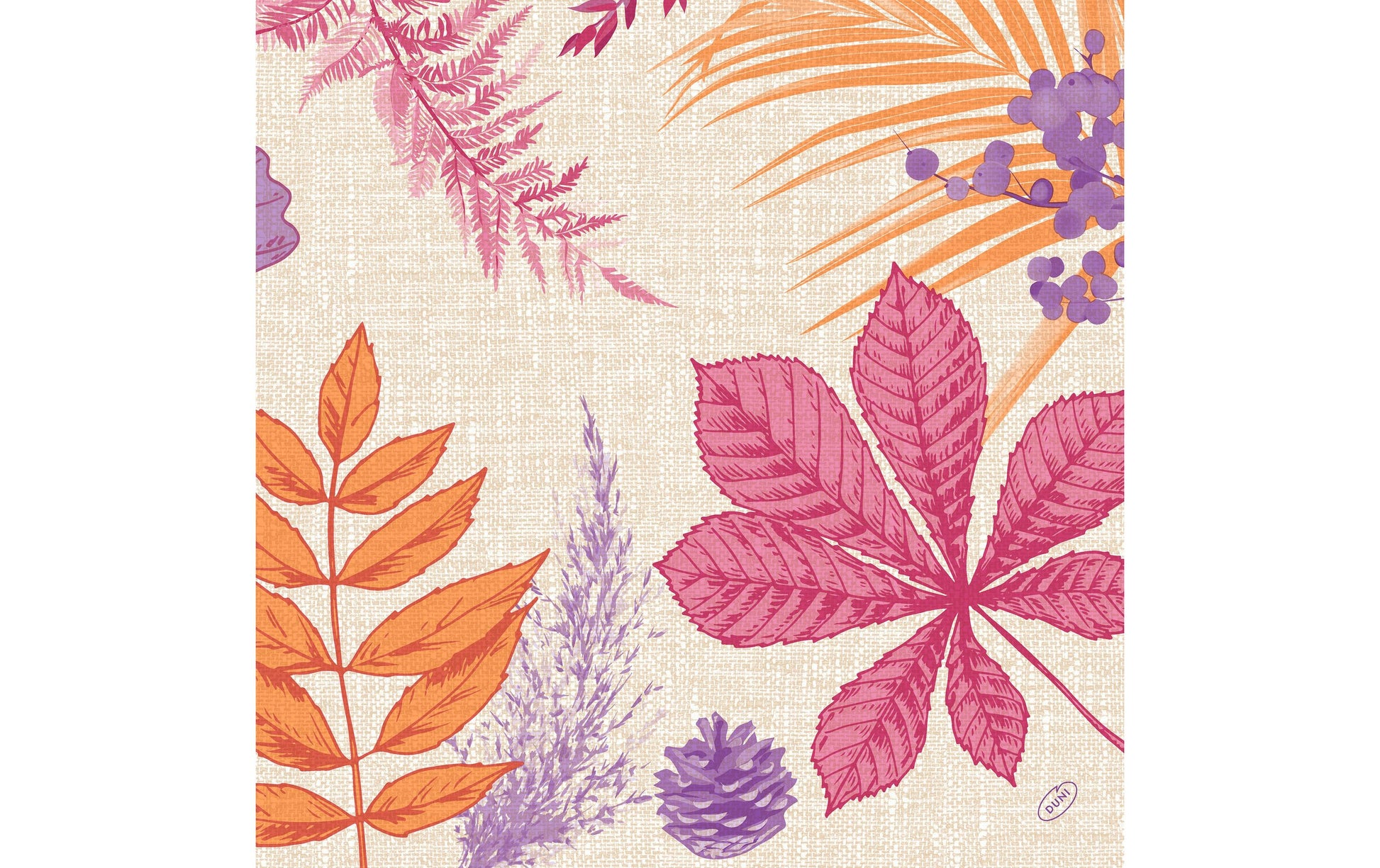 Duni Servietten Blätter – 40 × 40 cm, 2-lagig – 60 Stück