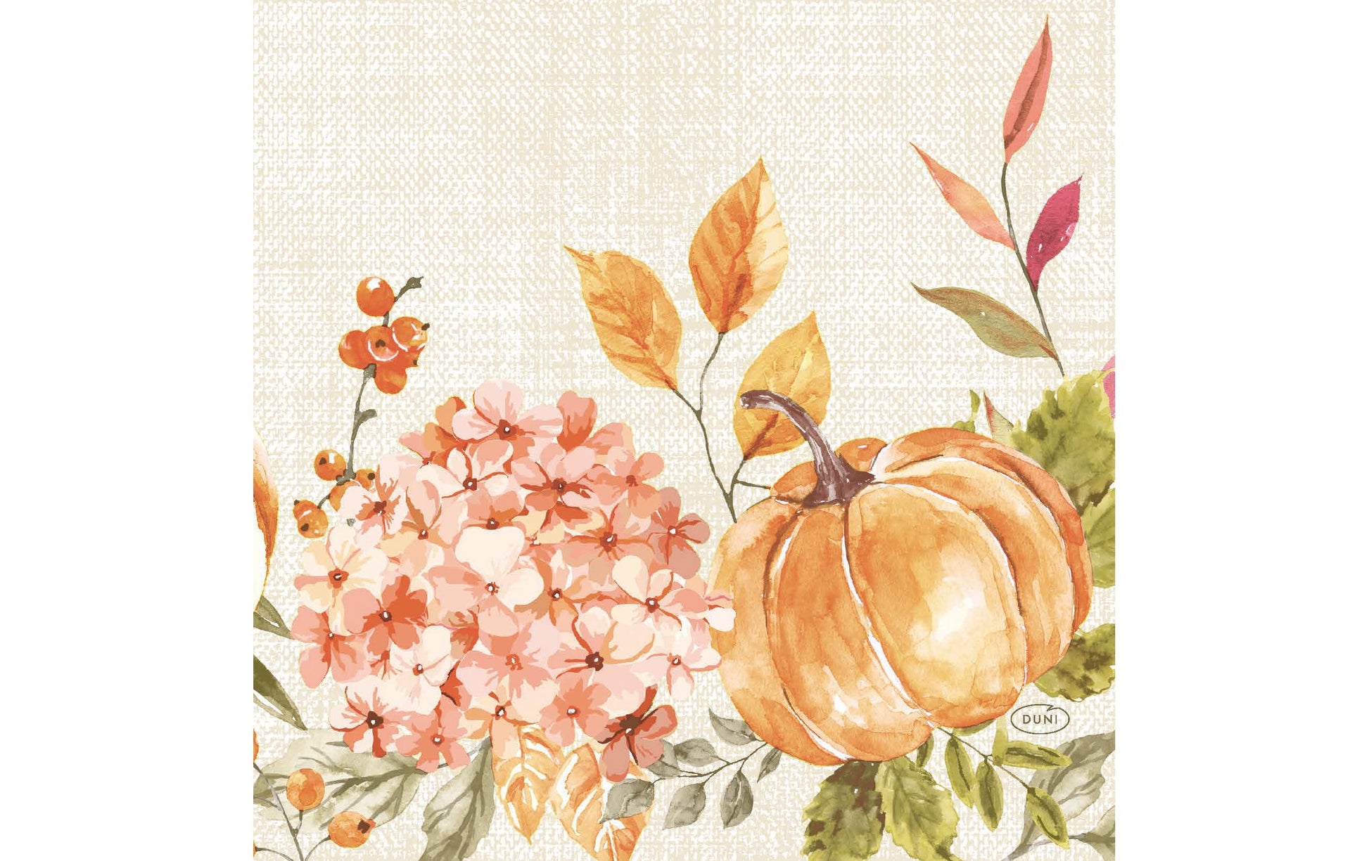 Duni Servietten Spicy Pumpkin – 33 × 33 cm, 3-lagig – 50 Stück