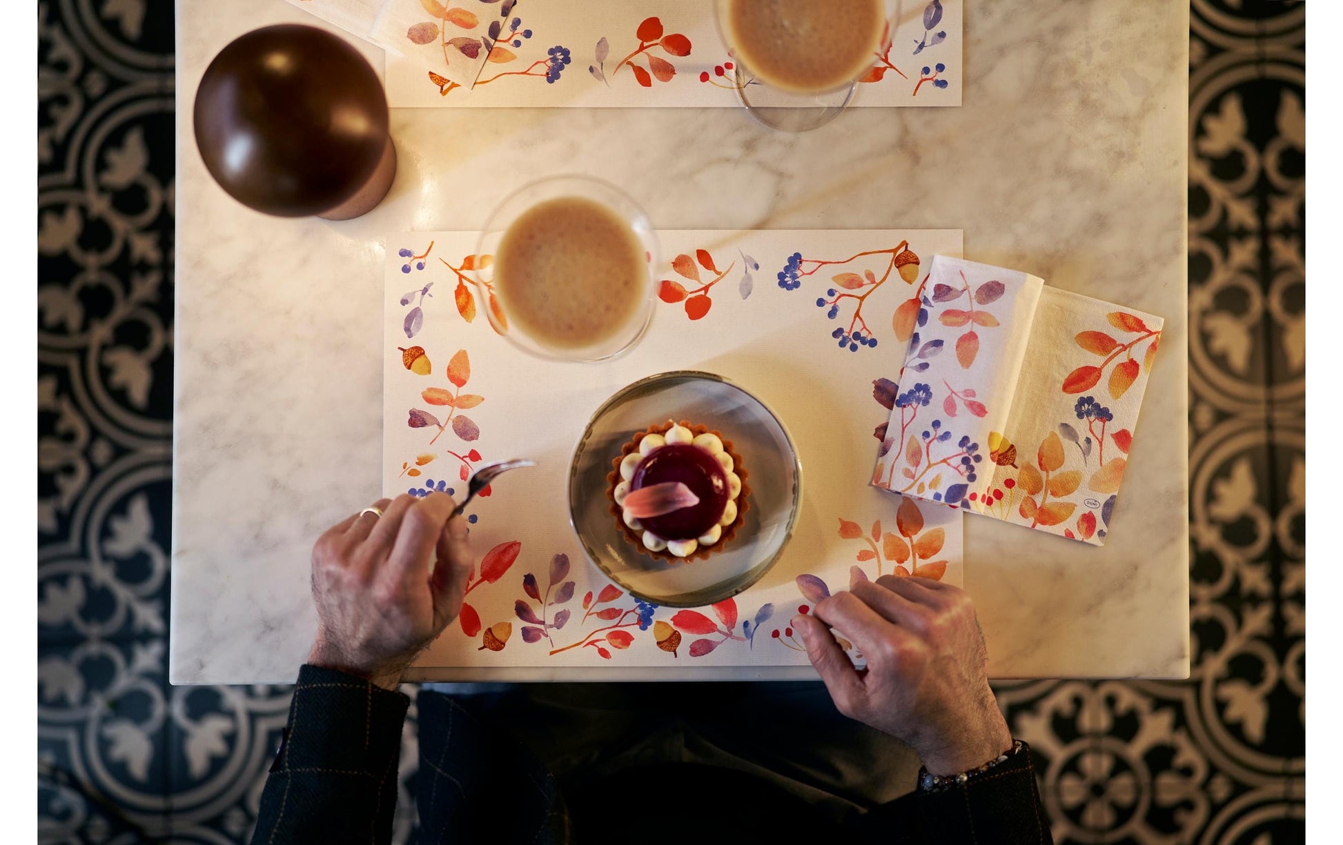 Duni Tischset Autumn Gradient – Dunicel, Blattmotiv, 40 × 30 cm – 500 Stk.