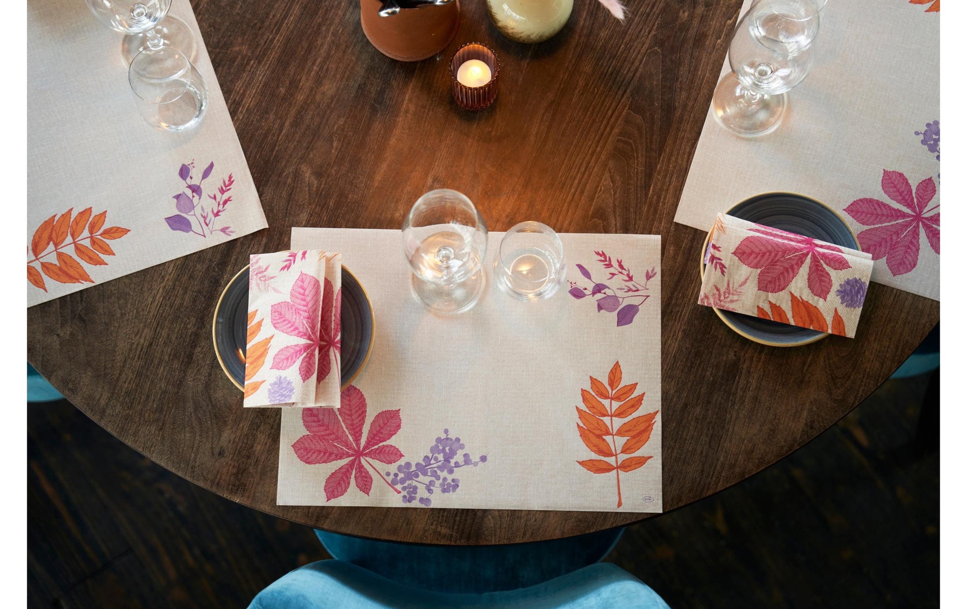 Duni Tischset – Papier, Motiv Blätter, 40 × 30 cm