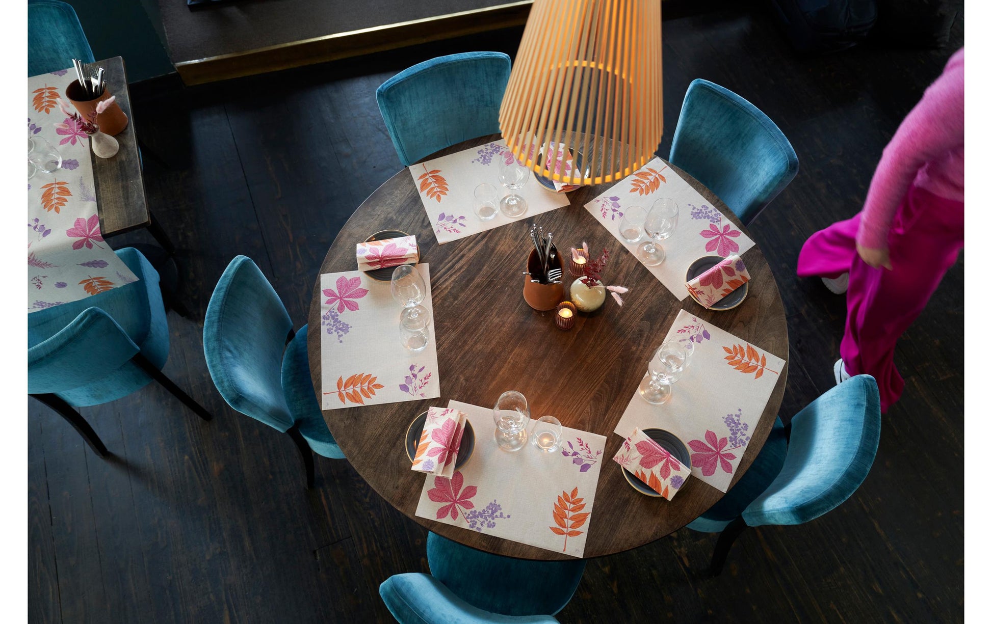 Duni Tischset – Papier, Motiv Blätter, 40 × 30 cm