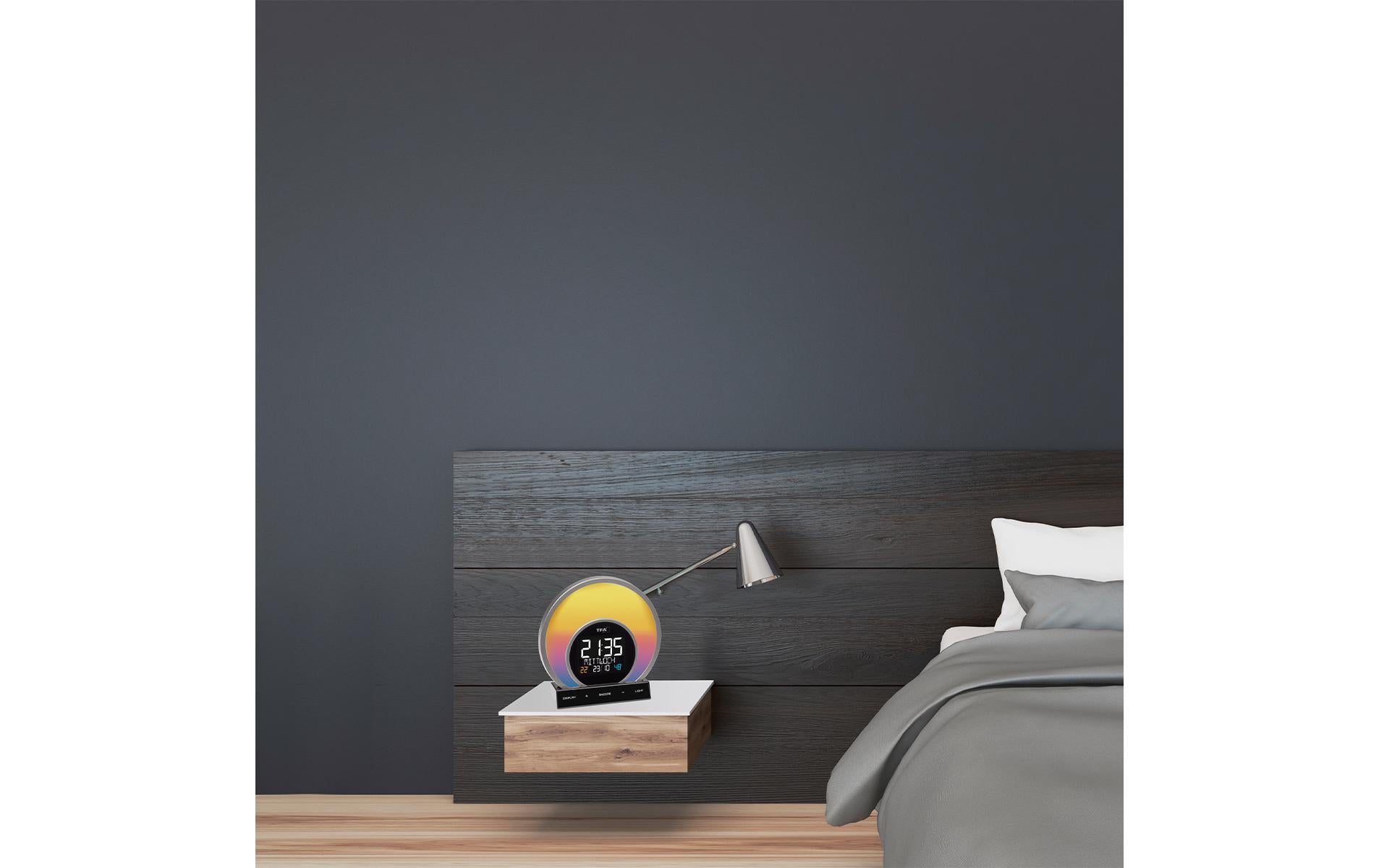 TFA-Dostmann TFA Dostmann Soluna Lichtwecker – digital – 6,8 × 17,5 × 17,0 cm, schwarz, Kunststoff, Lichtprojektion, USB