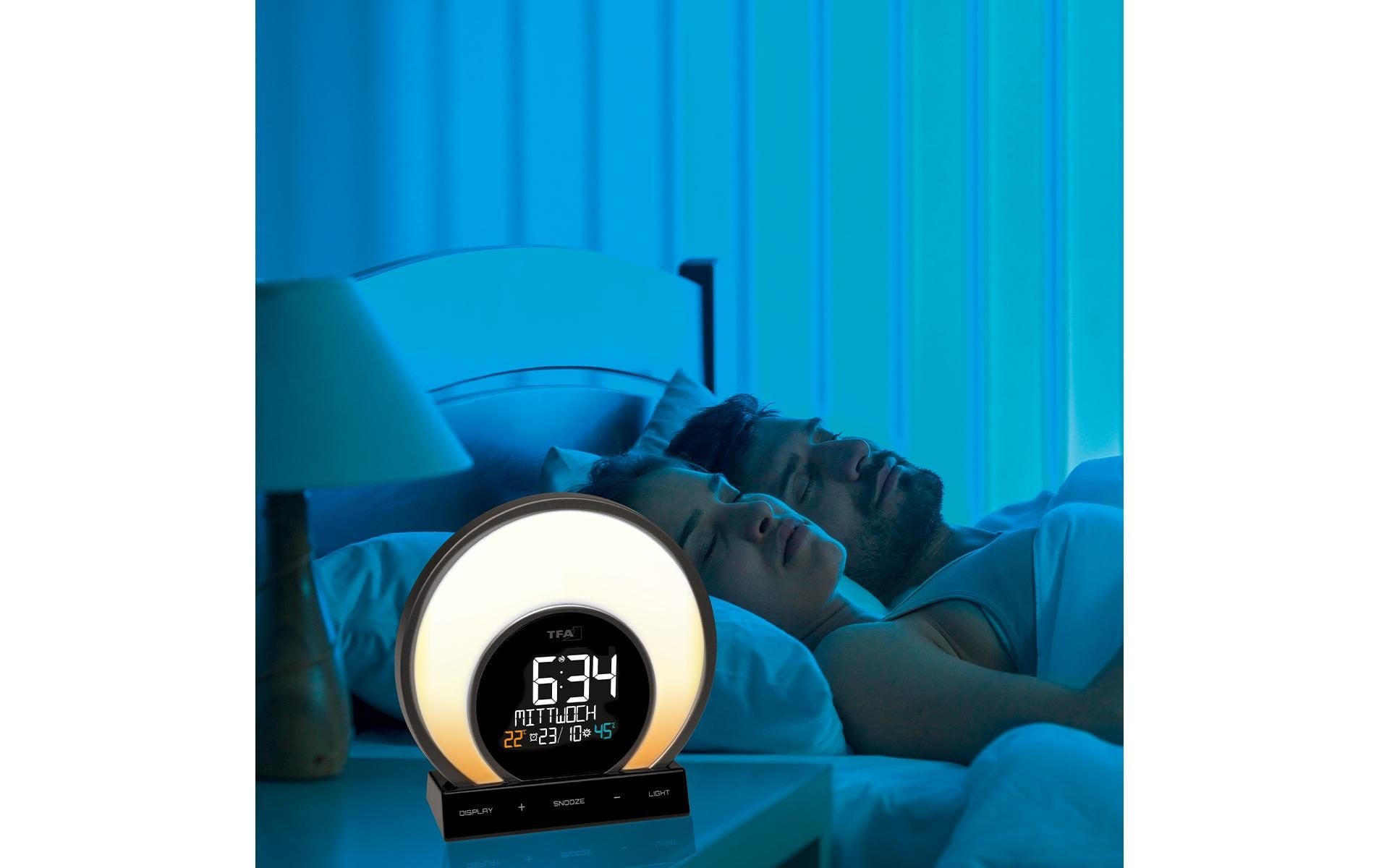 TFA-Dostmann TFA Dostmann Soluna Lichtwecker – digital – 6,8 × 17,5 × 17,0 cm, schwarz, Kunststoff, Lichtprojektion, USB