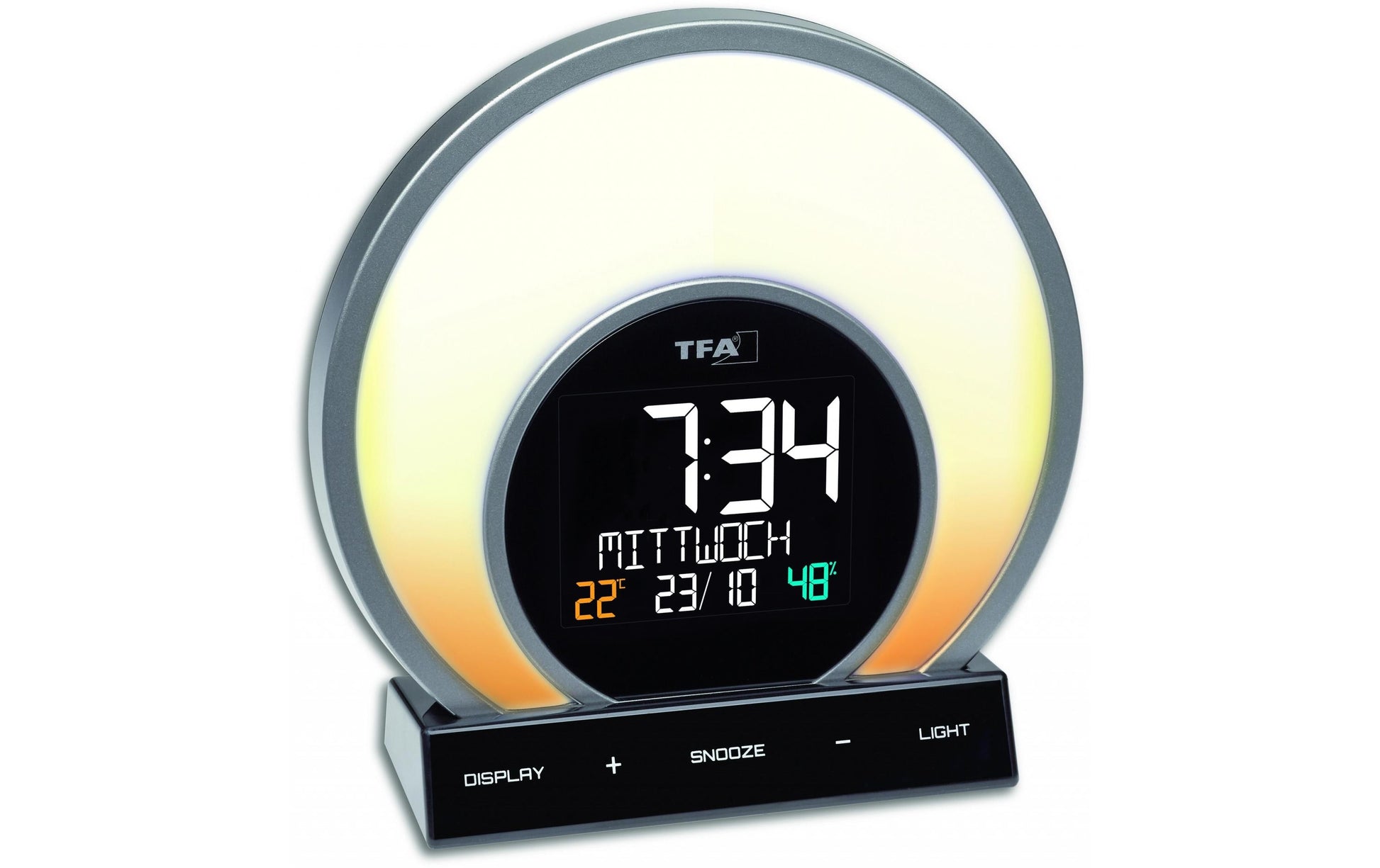 TFA-Dostmann TFA Dostmann Soluna Lichtwecker – digital – 6,8 × 17,5 × 17,0 cm, schwarz, Kunststoff, Lichtprojektion, USB