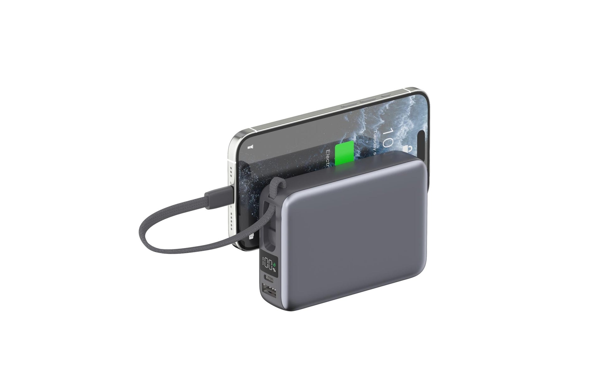 4smarts Powerbank 20000 mAh, PD 22,5 W, für Smartphones, Grau