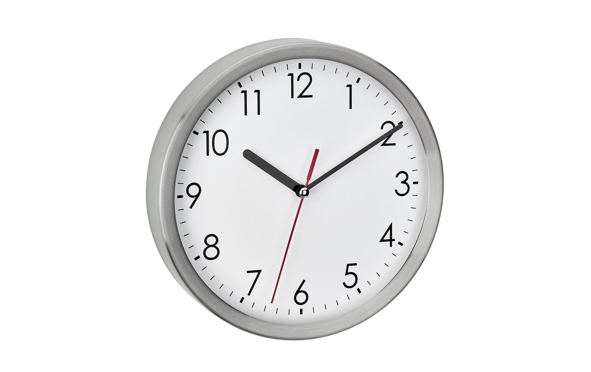 TFA-Dostmann TFA Dostmann Wanduhr – Analog, lautlos, Ø 22,6 cm, Silber, Edelstahl