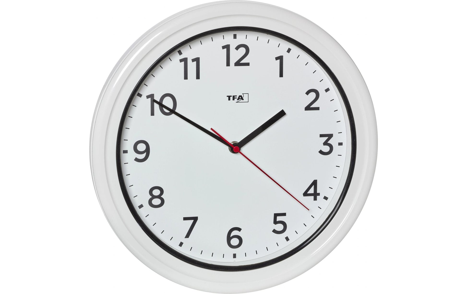 TFA-Dostmann TFA Dostmann Wanduhr – Aussenbereich, Analog, Hintergrundbeleuchtung, 5,2 × 33 × 33 cm, Weiss, Kunststoff