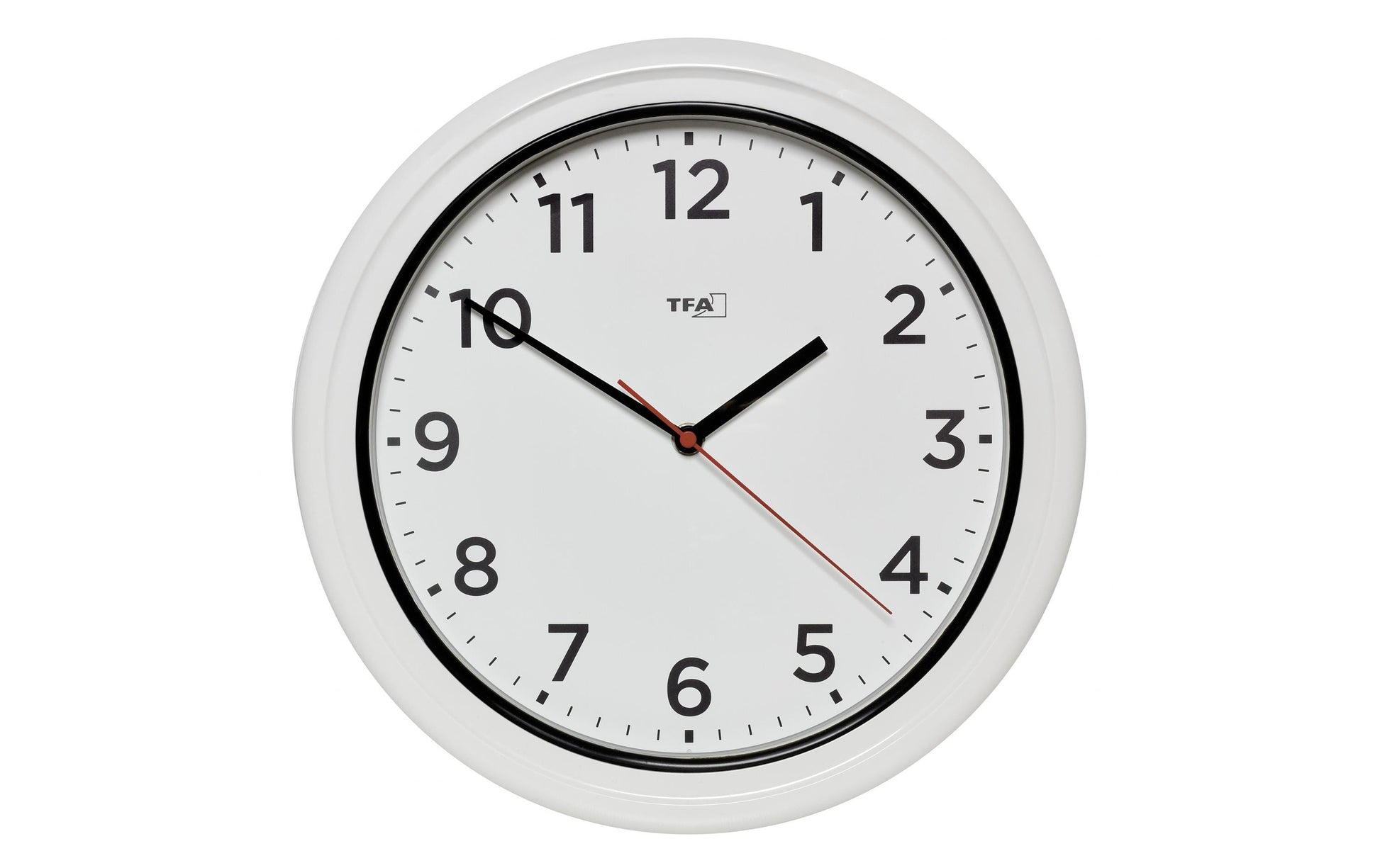 TFA-Dostmann TFA Dostmann Wanduhr – Aussenbereich, Analog, Hintergrundbeleuchtung, 5,2 × 33 × 33 cm, Weiss, Kunststoff