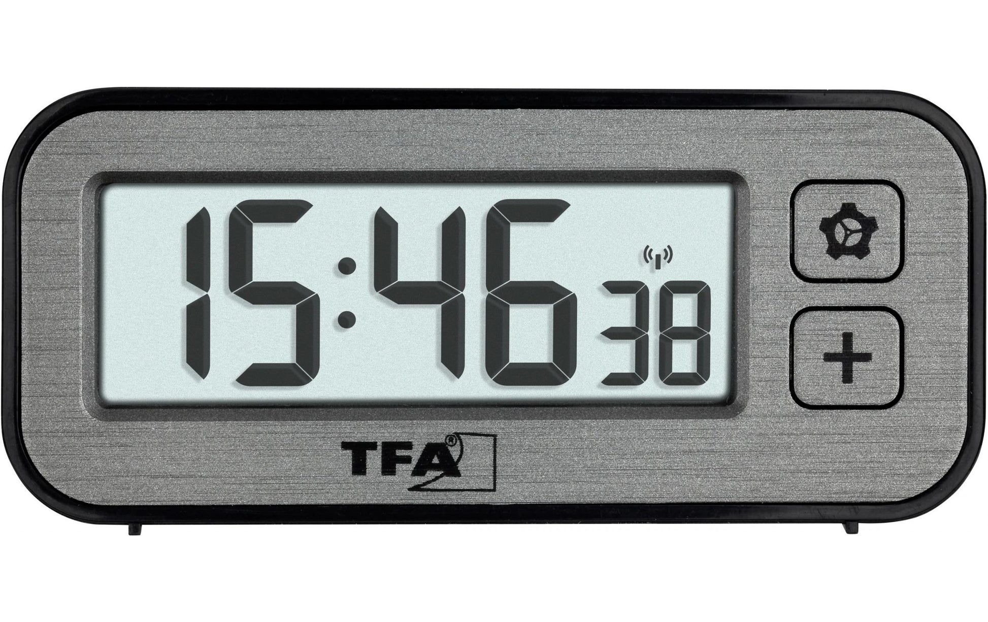 TFA-Dostmann TFA Dostmann Digitalwecker – Funk, 2,5 × 3,8 × 8,4 cm, grau