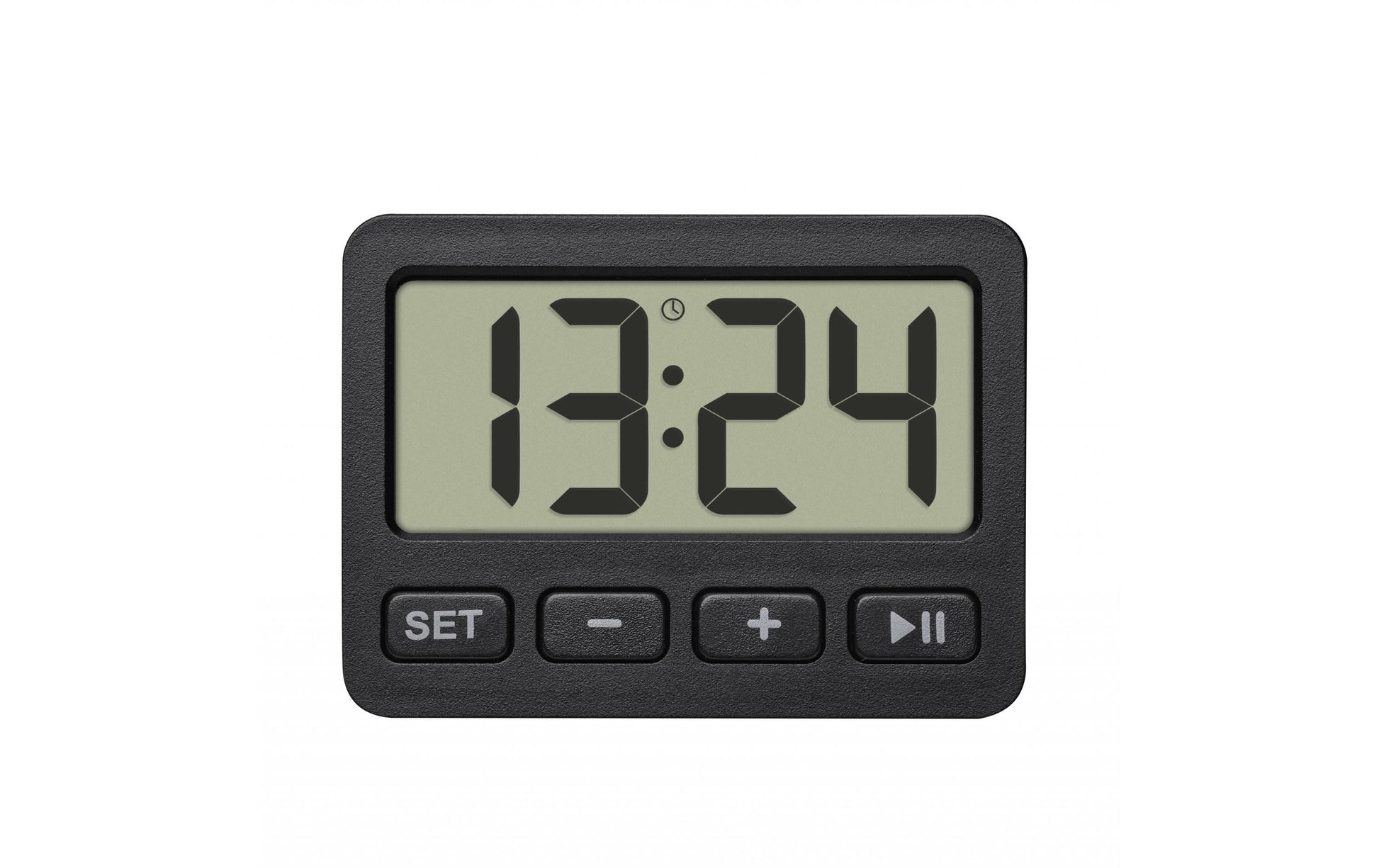 TFA-Dostmann TFA Dostmann Tischuhr – Digital, Funk, 2,8 × 4 × 5,5 cm, Schwarz, Kunststoff