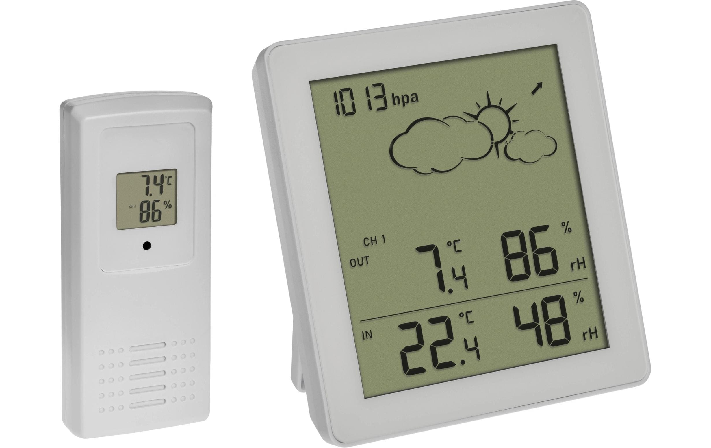 TFA-Dostmann TFA Dostmann – Wetterstation, Funk, Hygrometer, inkl. Aussensensor – Weiss
