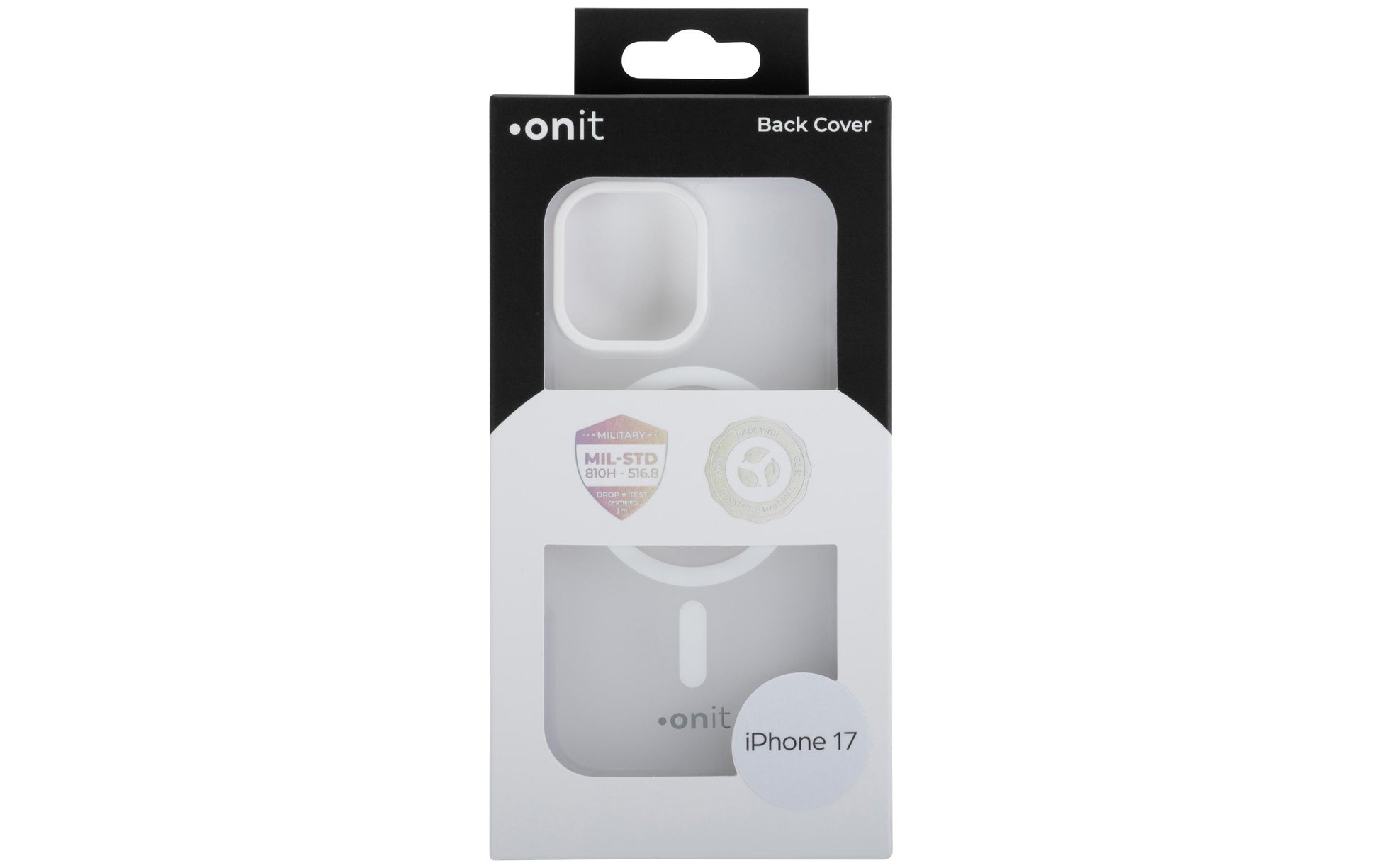Onit Backcover – für Apple iPhone 17, MagSafe, TPU, Weiss matt, bis 3 m Sturzsicher