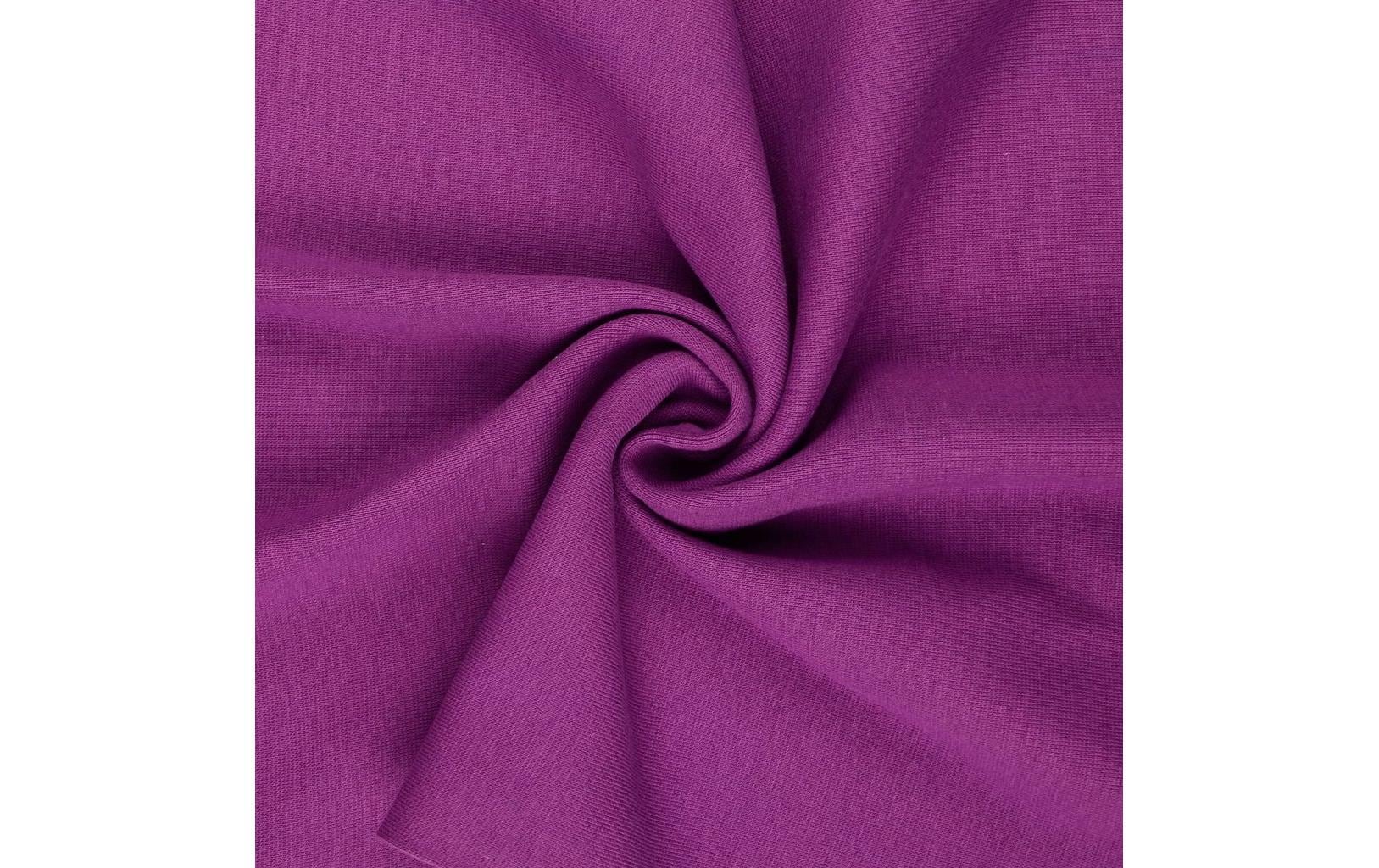 Stoffe Dekostoff, French Terry, Elasthan, Mehrfarbig (Violett), 150 × 100 cm