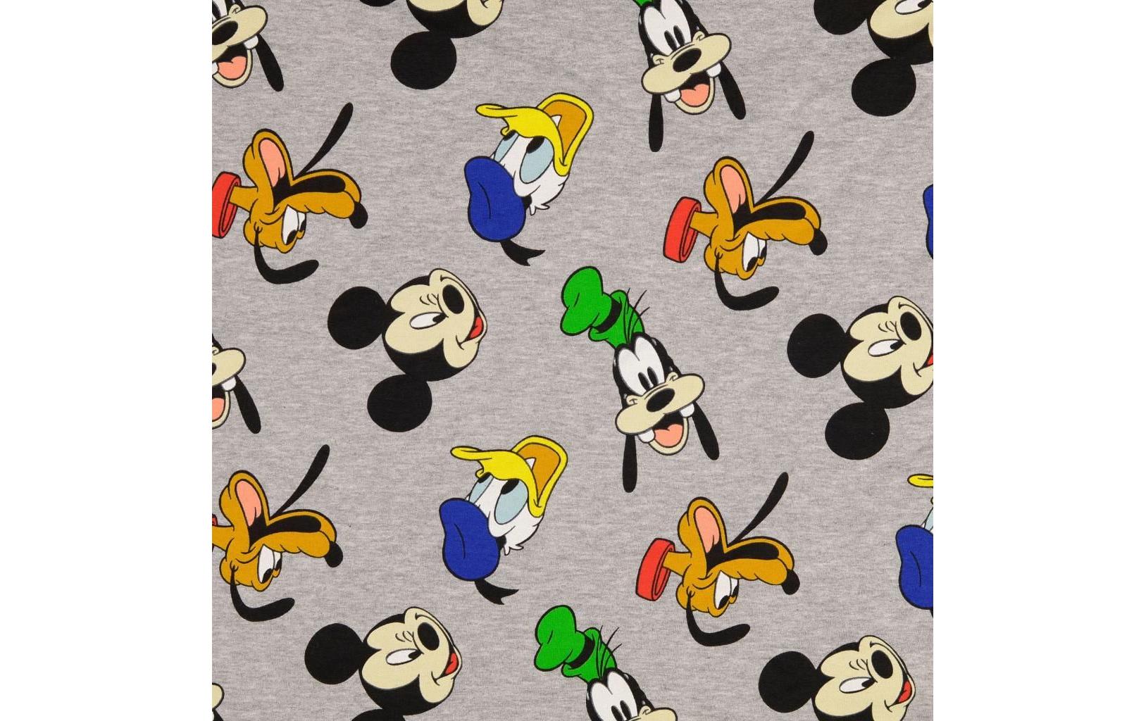 Stoffe Dekostoff – French Terry (Elasthan), Blau, 150 × 100 cm, Mickey Mouse