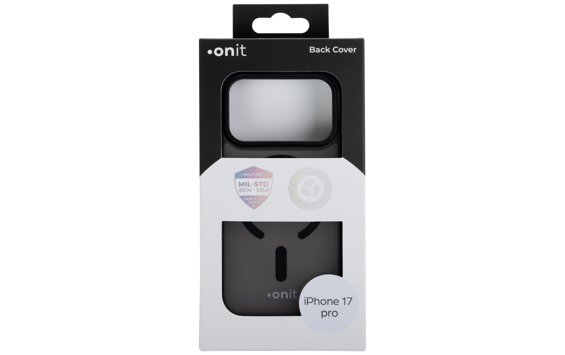 Onit Backcover – für Apple iPhone 17 Pro, MagSafe, TPU, Schwarz matt, bis 3 m Sturzsicher
