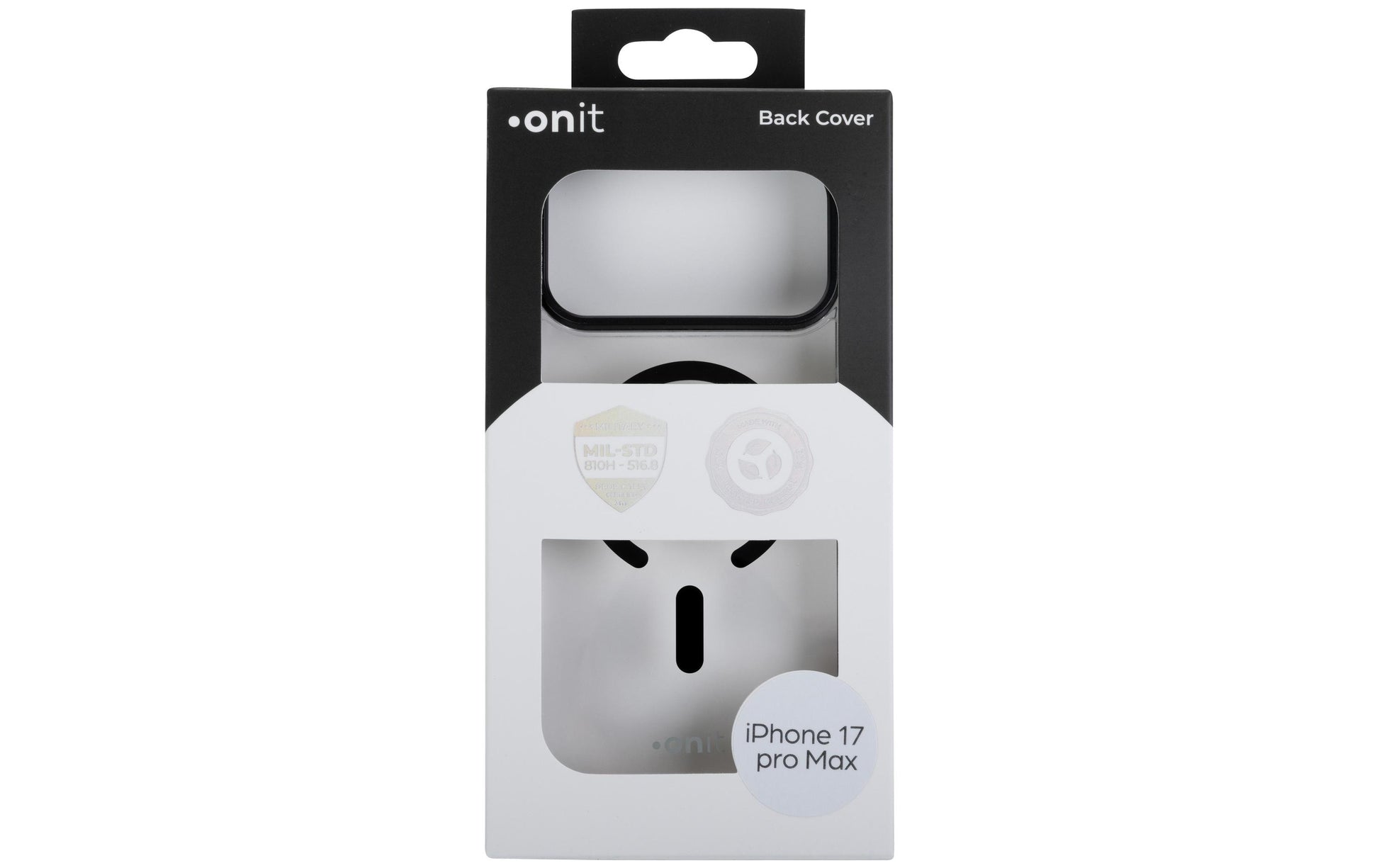 Onit Mill.Std. Backcover – für Apple iPhone 17 Pro Max, MagSafe, TPU, Schwarz, bis 3 m Sturzsicher
