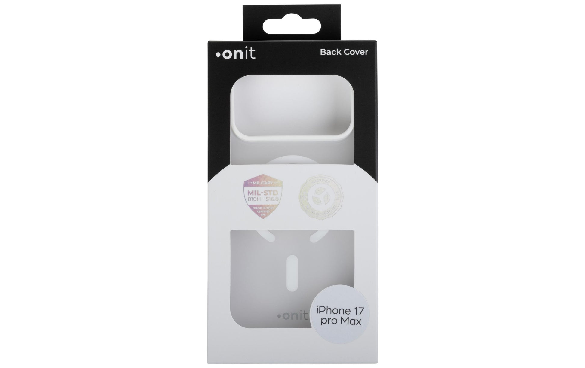 Onit Backcover – für Apple iPhone 17 Pro Max, MagSafe, TPU, Weiss matt, bis 3 m Sturzsicher