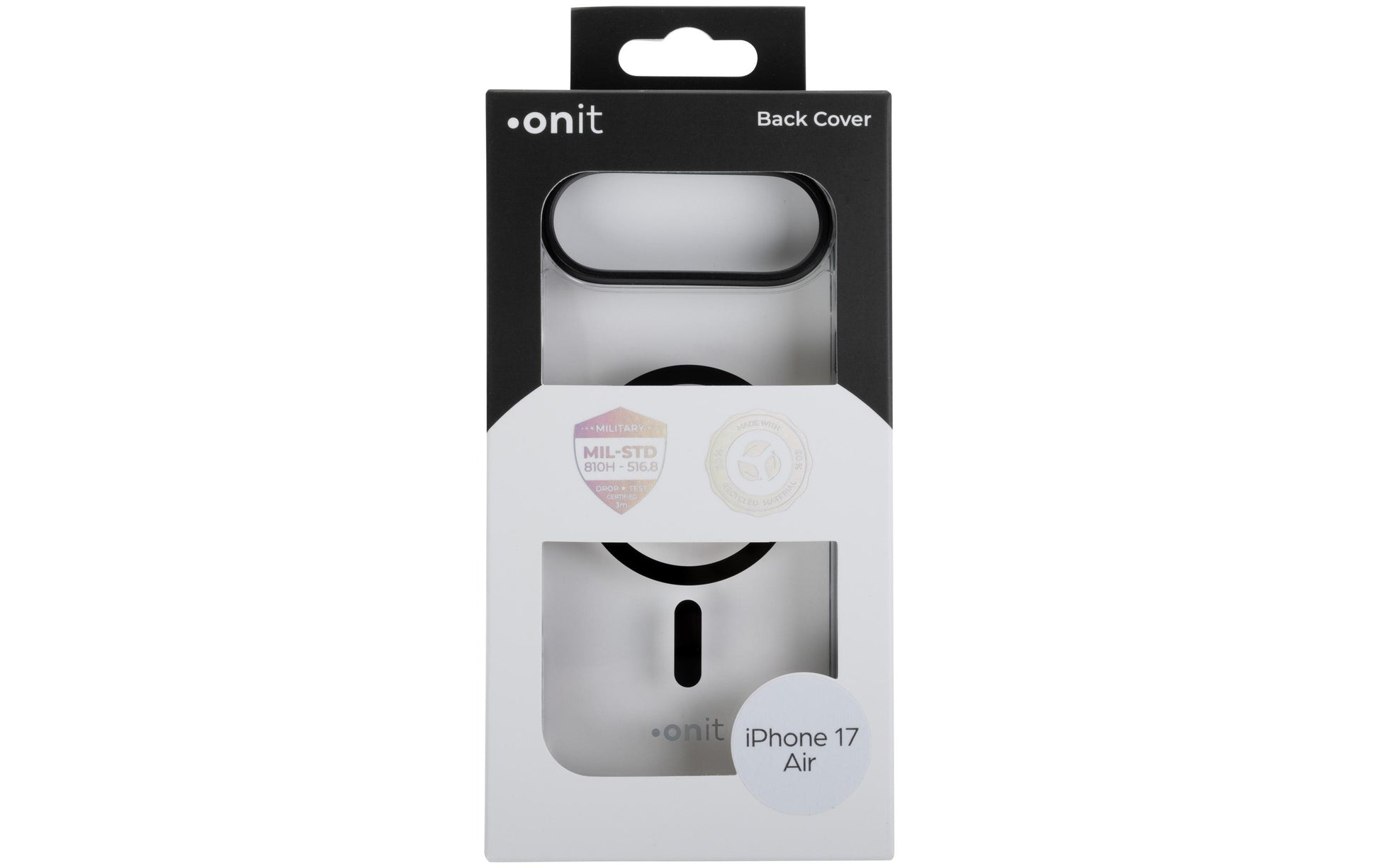 Onit Mill.Std. Backcover – für Apple iPhone 17 Air, MagSafe, TPU, Schwarz, bis 3 m Sturzsicher