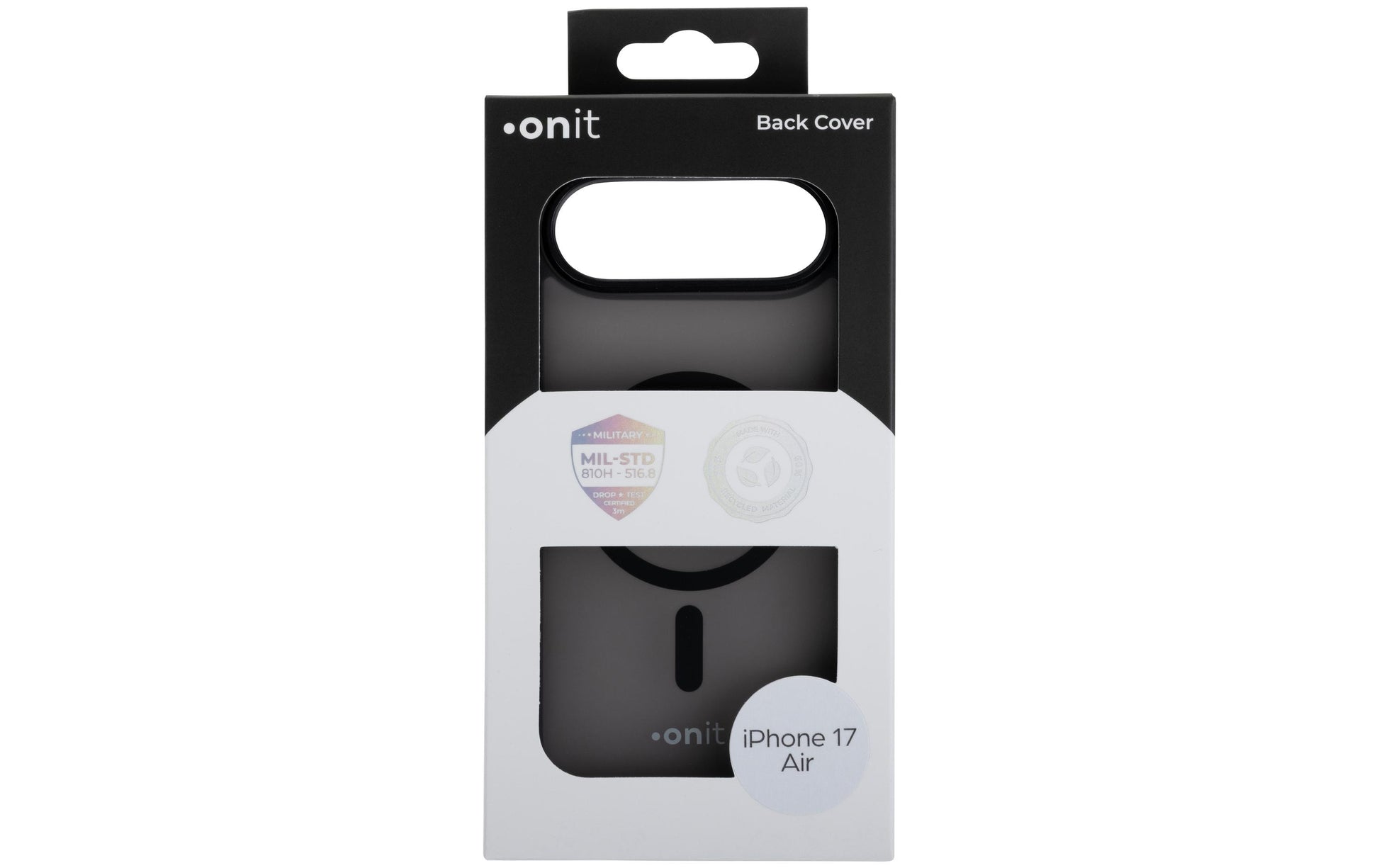 Onit Mill.Std. Backcover – für Apple iPhone 17 Air, MagSafe, TPU, Schwarz matt, bis 3 m Sturzsicher