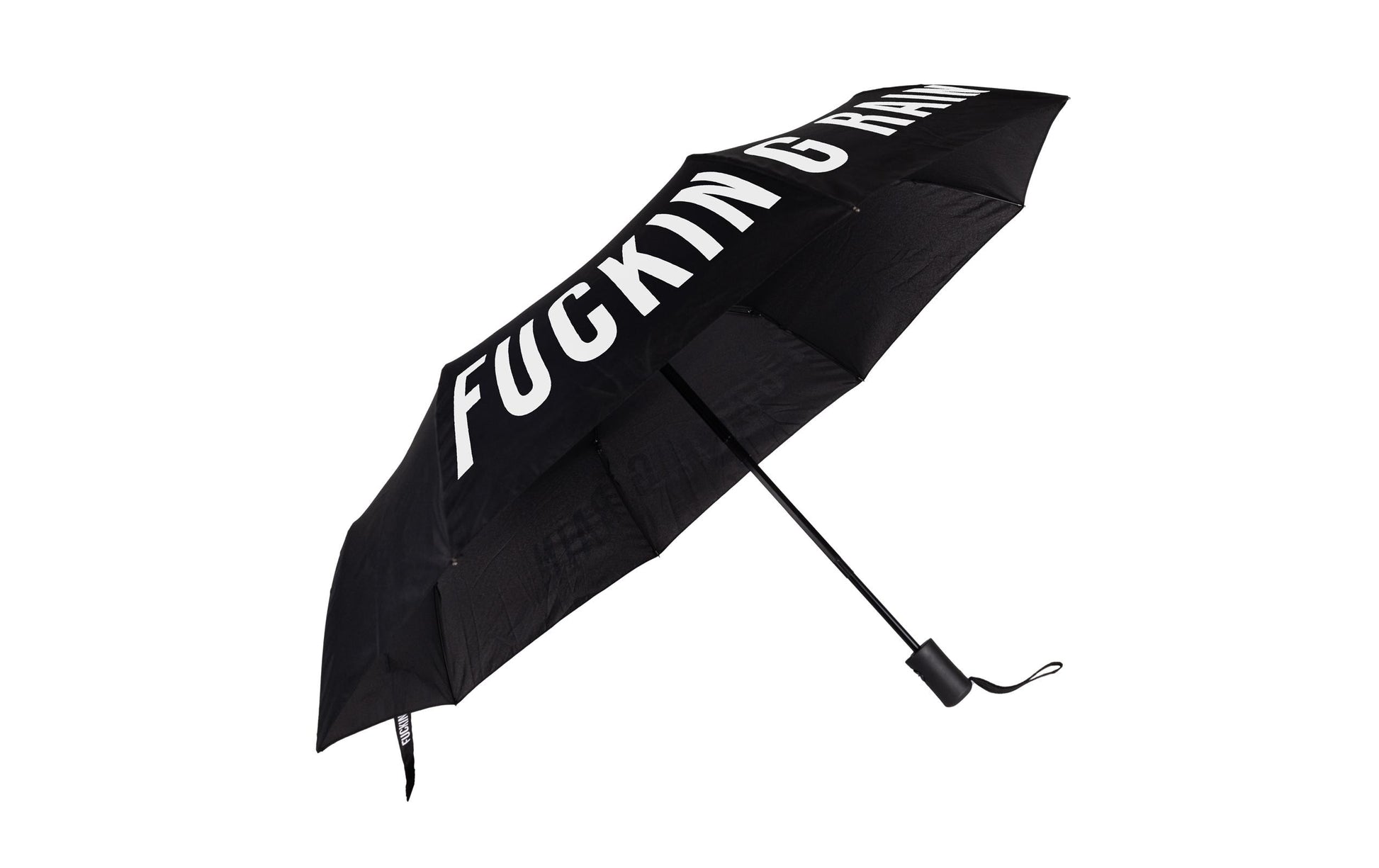 Trendform Taschenschirm Fucking Rain – Ø 6 cm, L 20 cm – schwarz