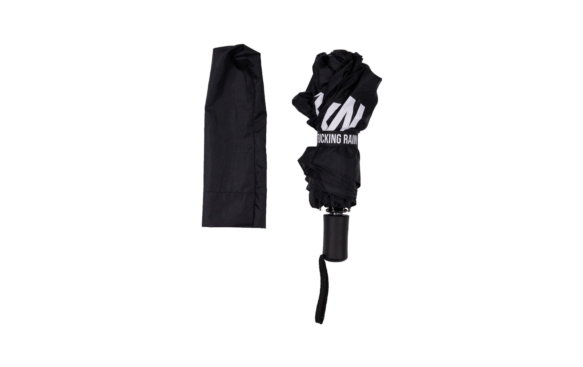 Trendform Taschenschirm Fucking Rain – Ø 6 cm, L 20 cm – schwarz
