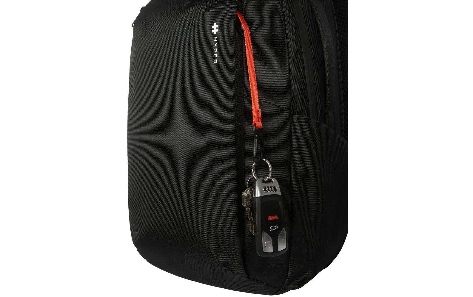 Hyper Notebook-Rucksack HyperPack – 21 l, auf Trolley aufsteckbar, Polyester – schwarz, 430 × 160 × 160 mm