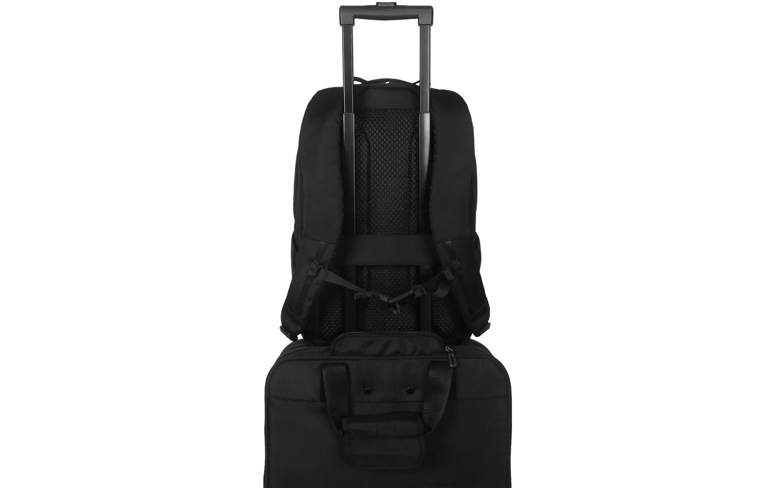 Hyper Notebook-Rucksack HyperPack – 21 l, auf Trolley aufsteckbar, Polyester – schwarz, 430 × 160 × 160 mm