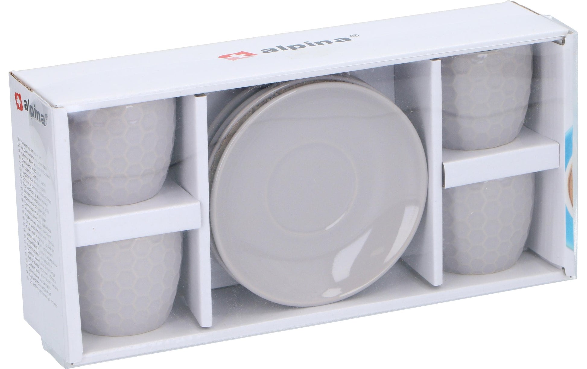 Alpina Espresso-Set – 8-teiliges Set, 90 ml, Keramik, mehrfarbig