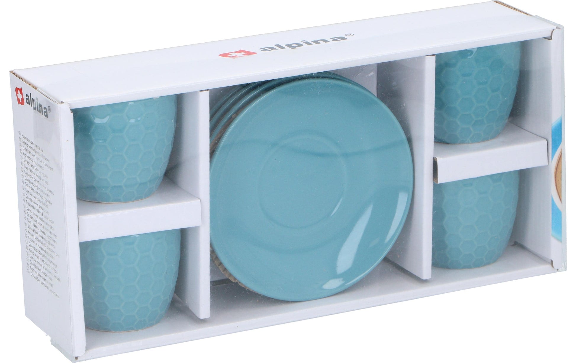 Alpina Espresso-Set – 8-teiliges Set, 90 ml, Keramik, mehrfarbig