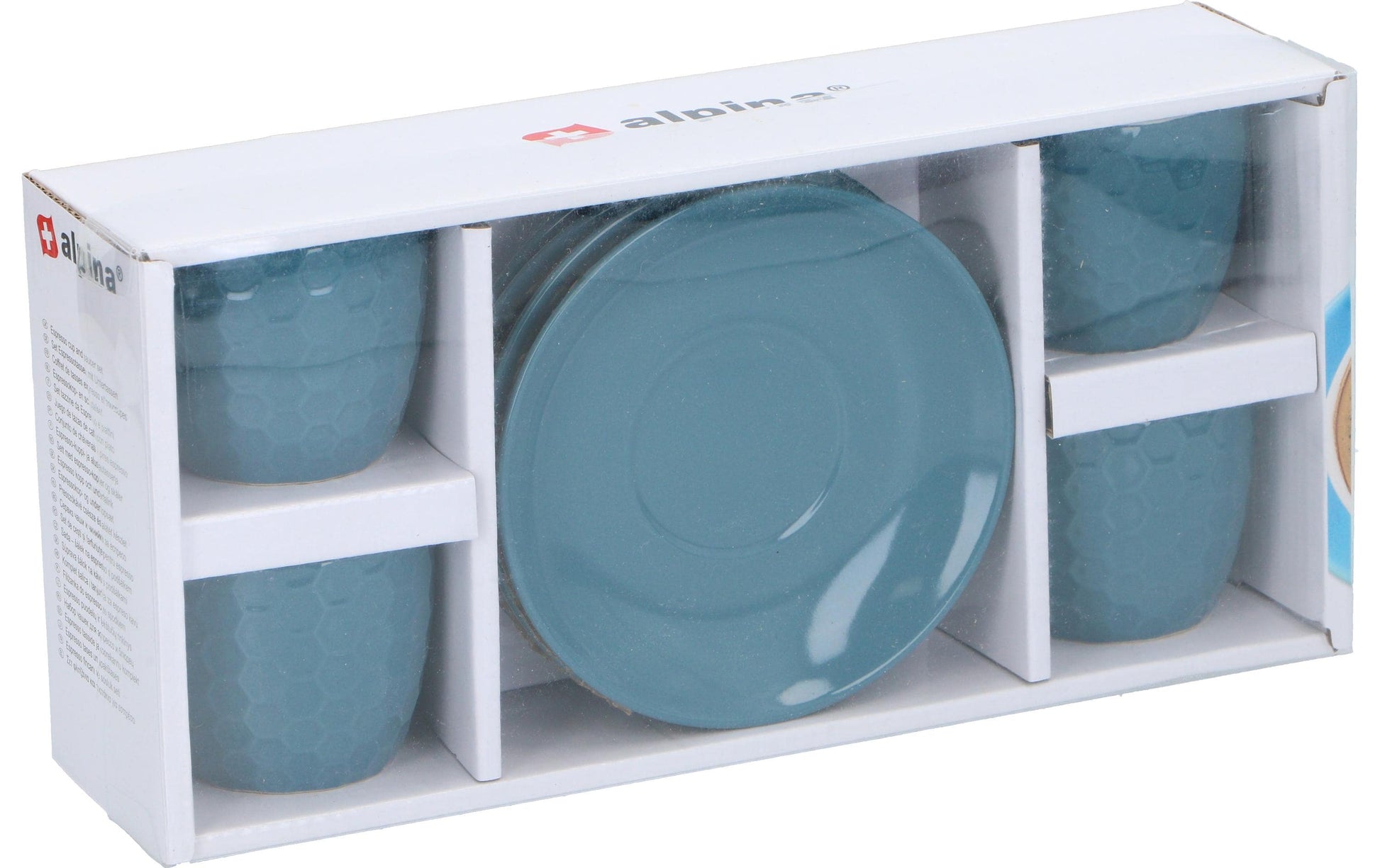 Alpina Espresso-Set – 8-teiliges Set, 90 ml, Keramik, mehrfarbig