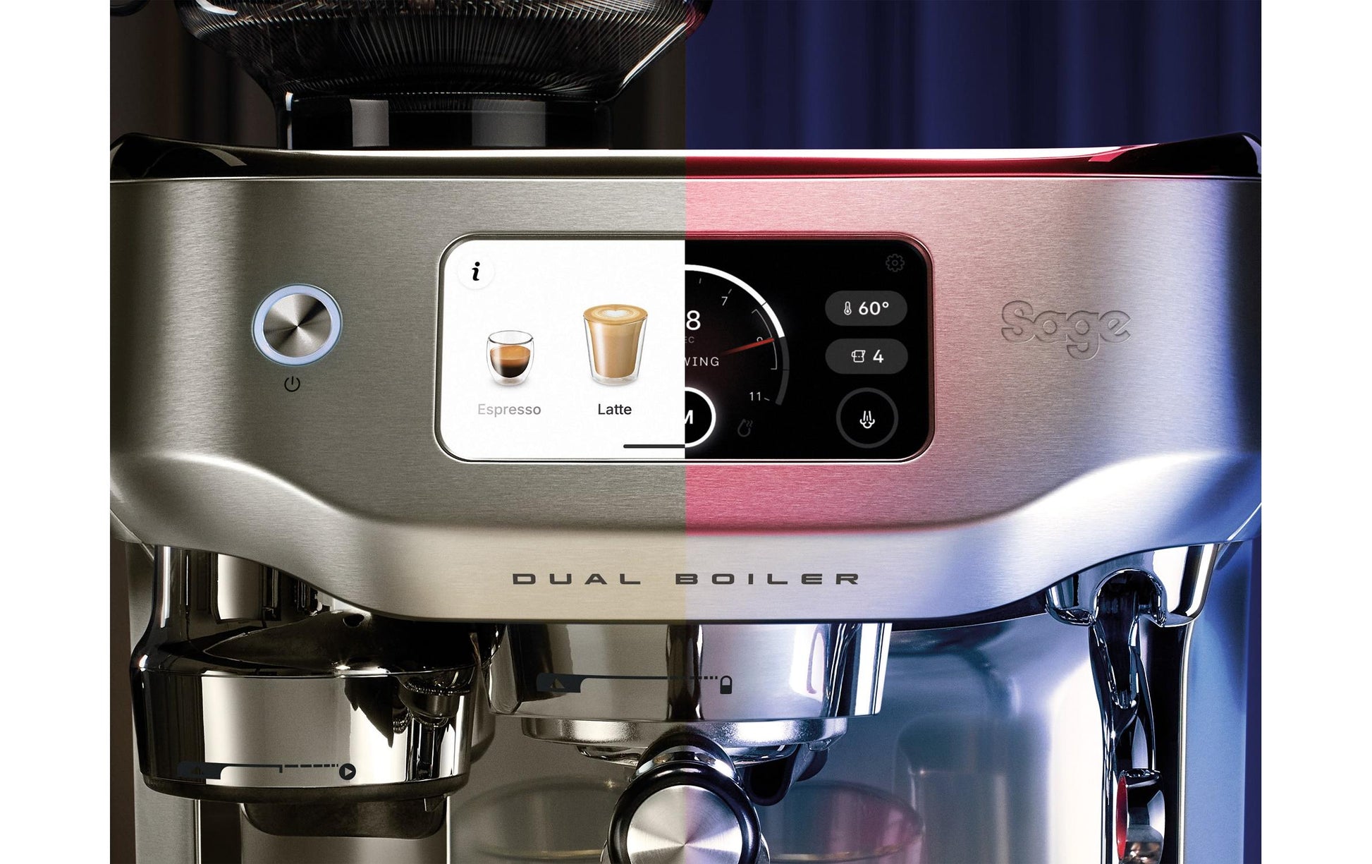 Sage Software Sage Oracle Dual Boiler Espressomaschine (Siebträger) – 9 bar, 2,3 l, Milchschaumdüse, 37,4 × 45,5 × 38,7 cm