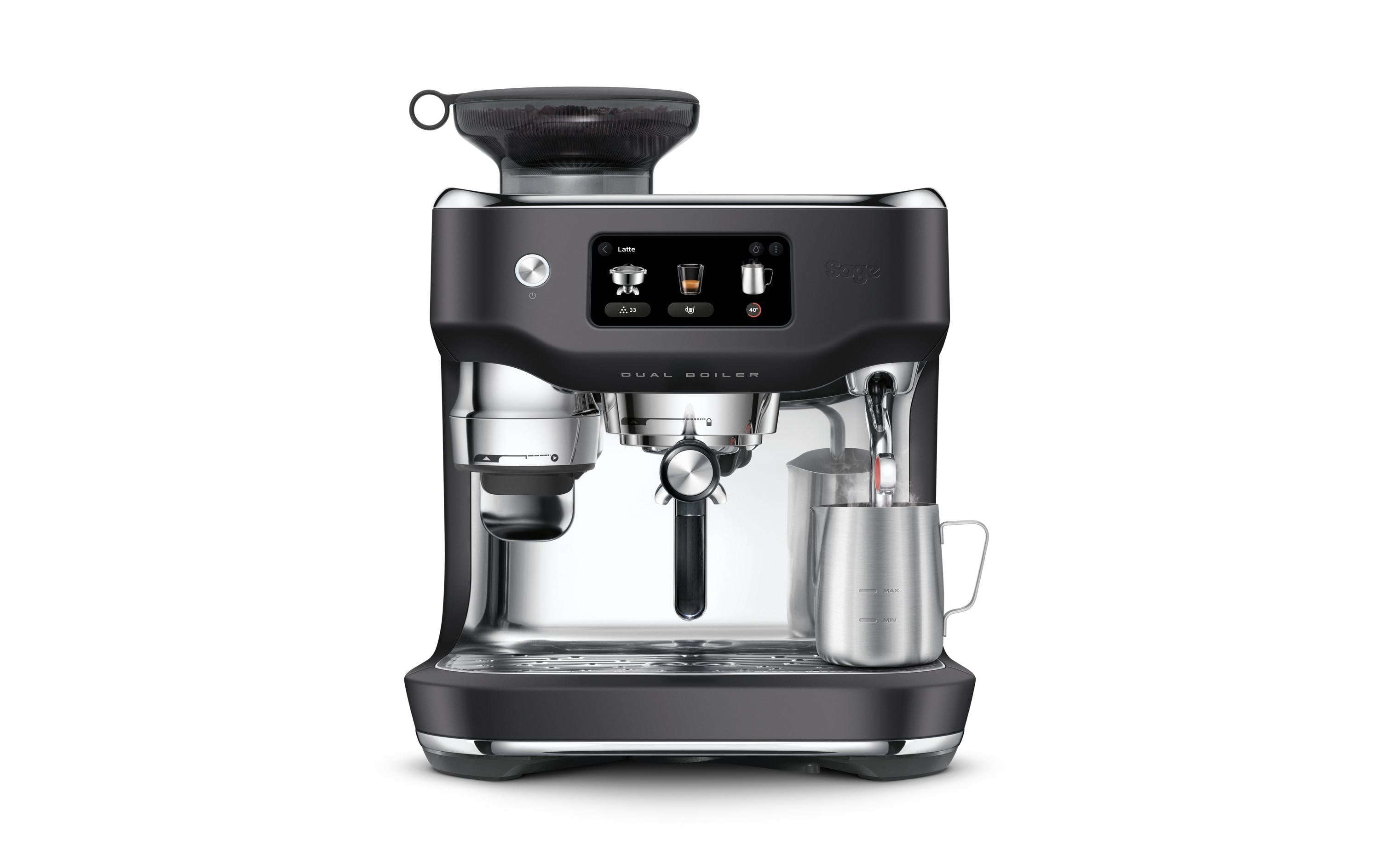 Sage Software Sage Oracle Dual Boiler BF Espressomaschine (Siebträger) – 9 bar, 2,3 l, Milchschaumdüse, schwarz
