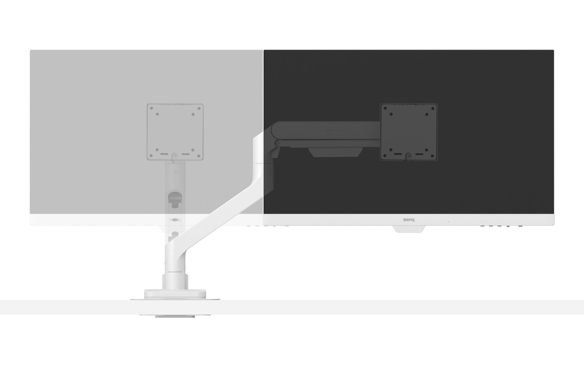 BenQ BSH02 – Monitorarm Tischhalterung – Klemme/Durchführung – 1 Monitor – 17–45" – VESA 75×75/100×100 mm – weiss