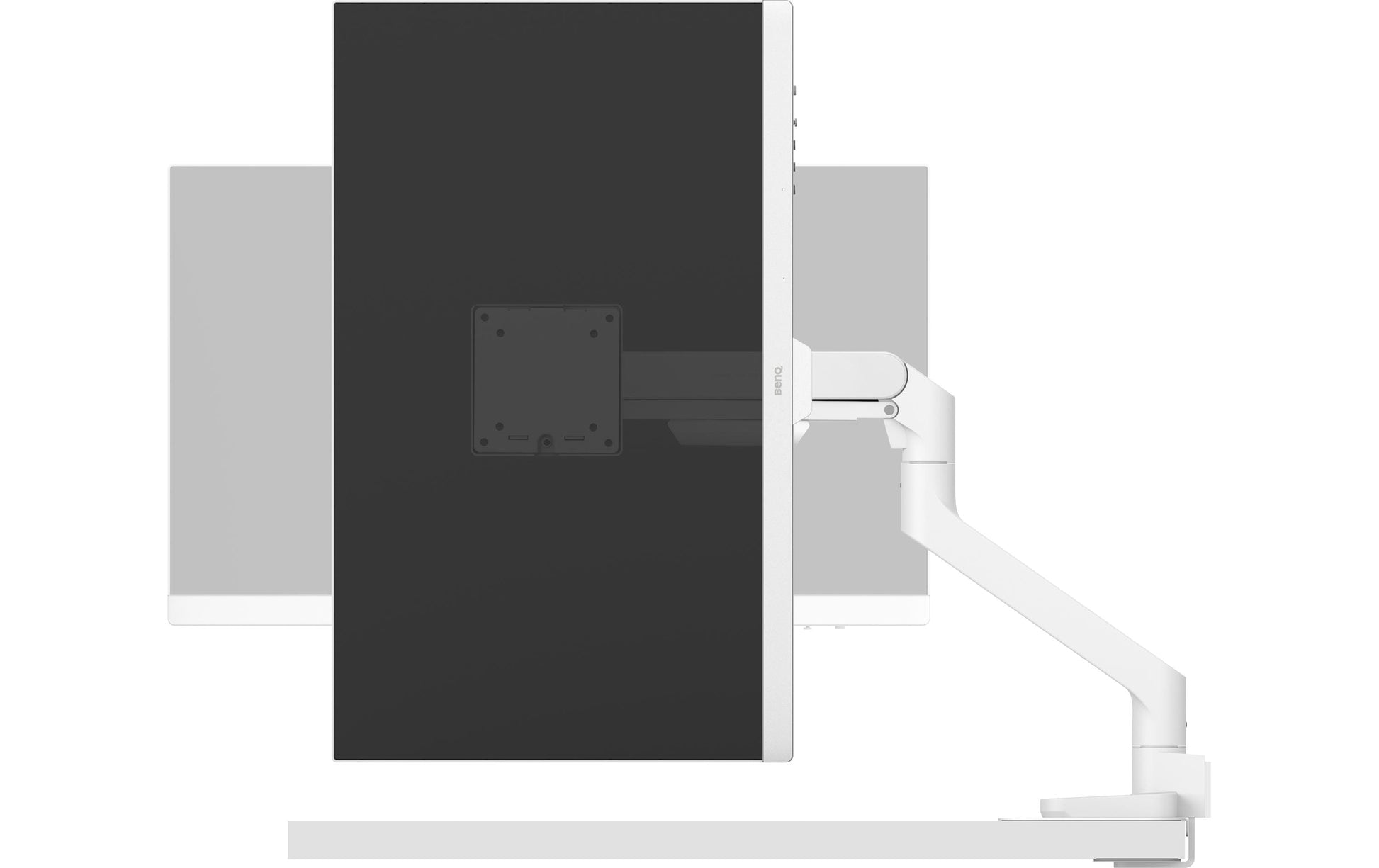 BenQ BSH02 – Monitorarm Tischhalterung – Klemme/Durchführung – 1 Monitor – 17–45" – VESA 75×75/100×100 mm – weiss