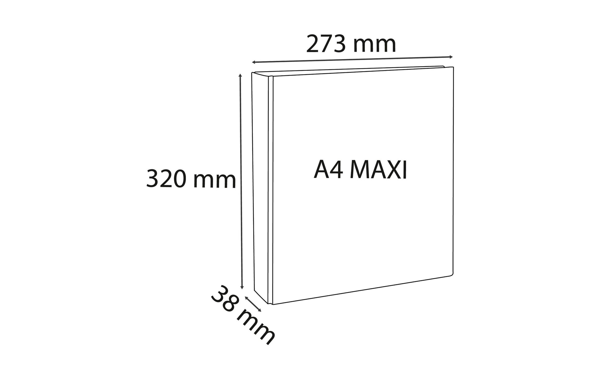 Exacompta Präsentationsringbuch – 4-Ring Ø 20 mm – für A4 – Rückenbreite 3,8 cm – Weiss