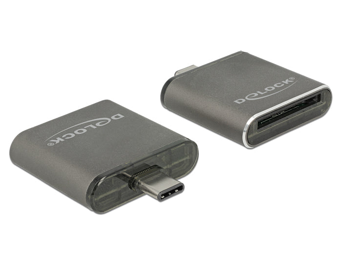 DeLOCK 91498 – Kartenleser – USB 3.2 Gen 1 (Type-C), Schwarz, für Windows, Mac & Android