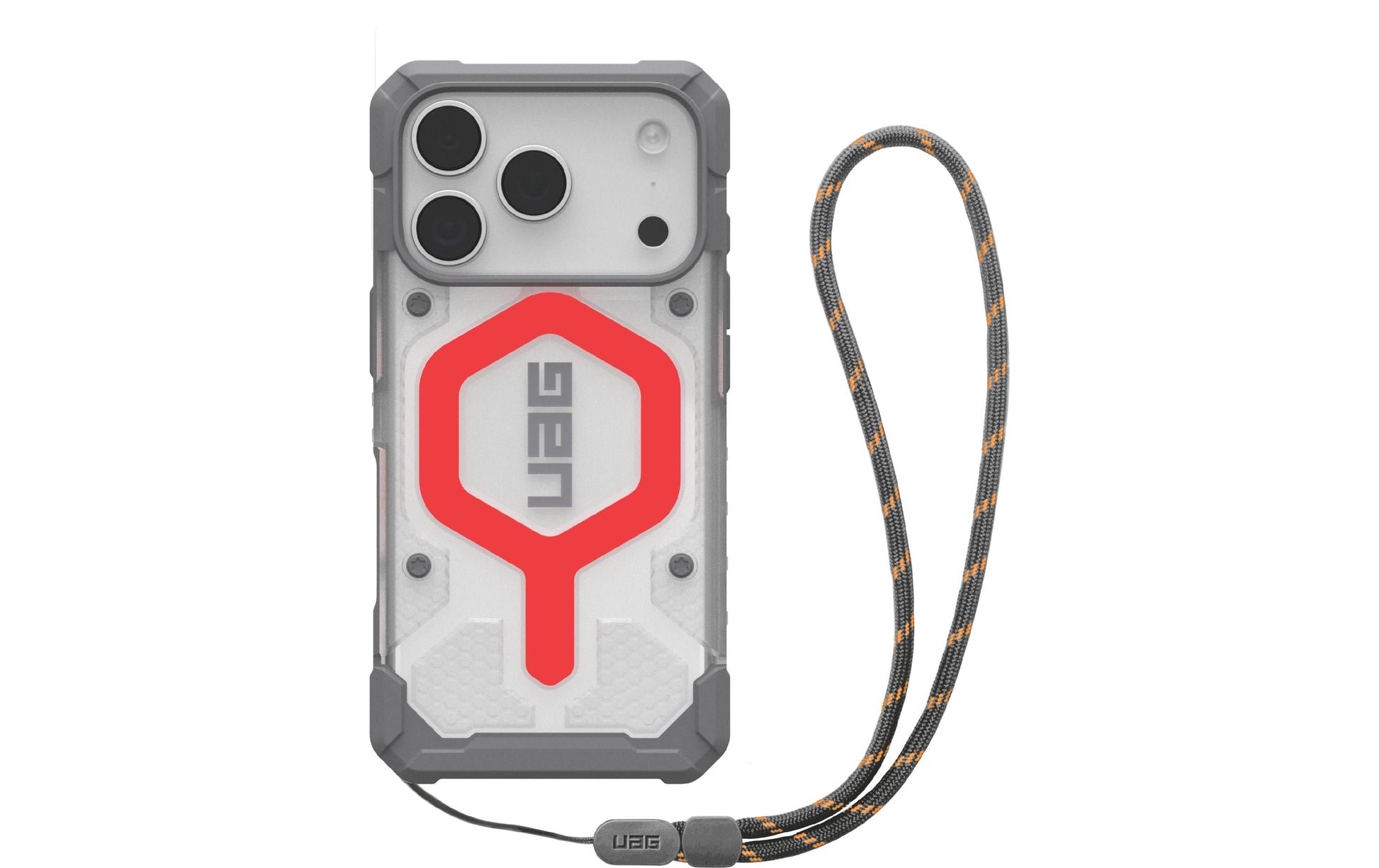 Urban Armor Gear UAG – Pathfinder MS Halsbandhülle – für Apple iPhone 17 Pro Max – grau – TPU – mit Kordel