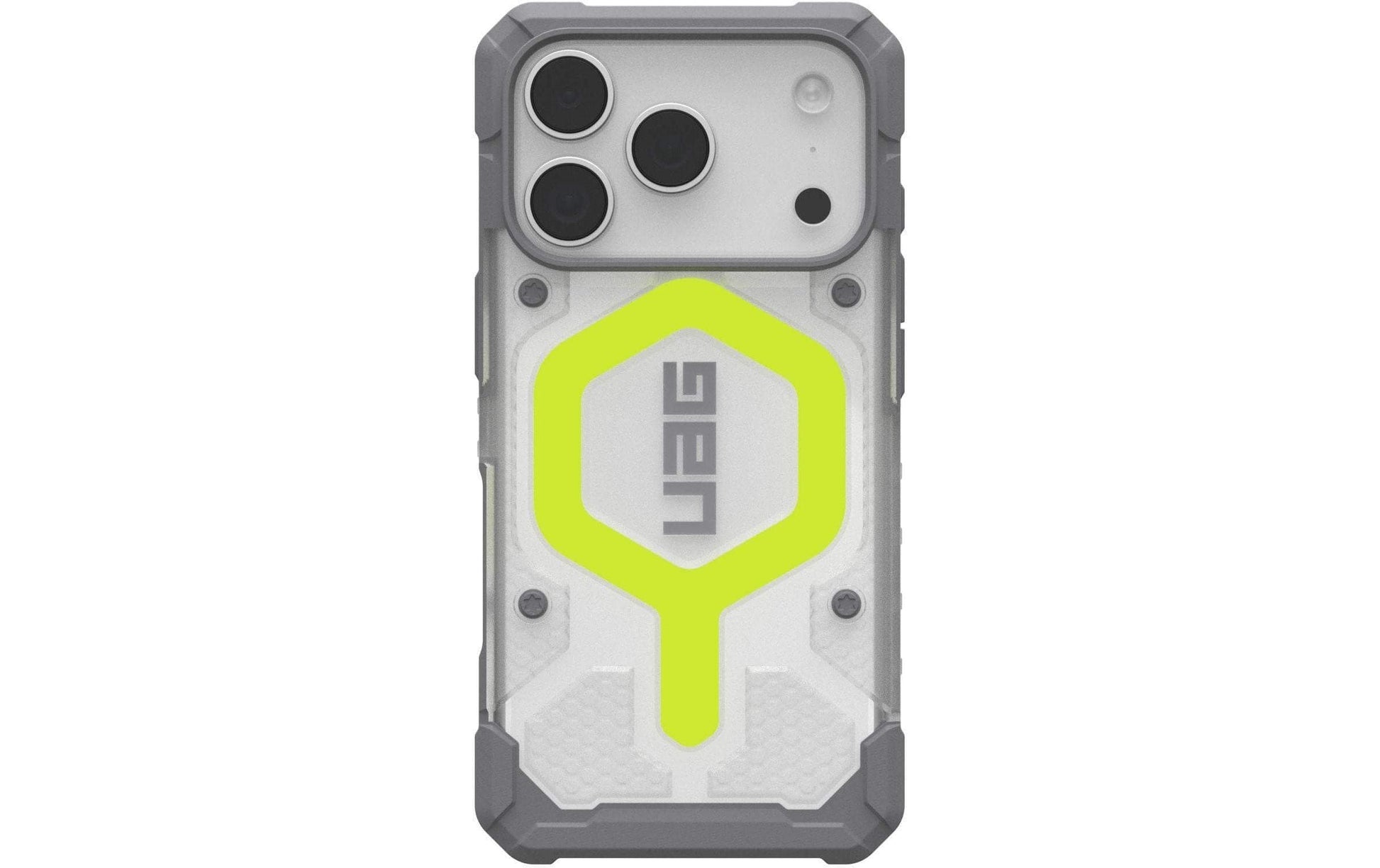 Urban Armor Gear UAG – Backcover – für Apple iPhone 17 Pro – transparent/neongelb – TPU, MagSafe-kompatibel