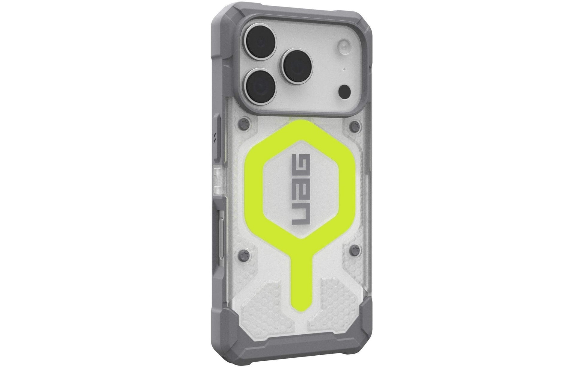 Urban Armor Gear UAG – Backcover – für Apple iPhone 17 Pro – transparent/neongelb – TPU, MagSafe-kompatibel