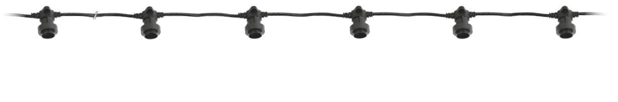 M. Schönenberger Schönenberger Lichterkette SOLO – 10 m – 10 LEDs – 10 W – IP44 – Netzbetrieb – Schwarz, Kunststoff