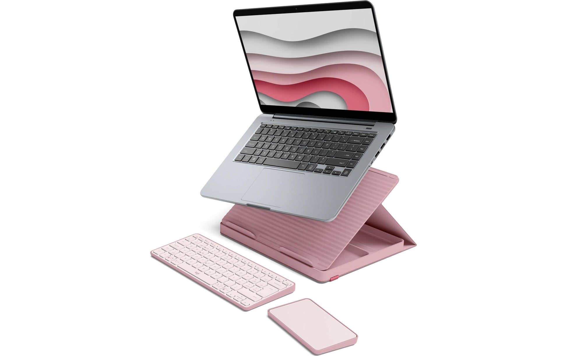 Logitech Casa Laptop-Ständer – für Notebooks bis 17", bis 7,5 kg – Hellrosa