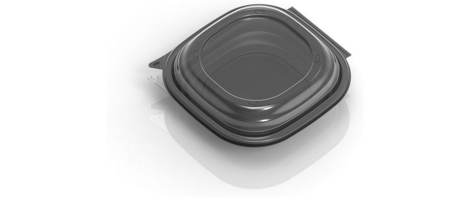 Duni Menuschale, PP, quadratisch – 1'480 ml, 229 × 229 × 80 mm, grau – 120 Stk.