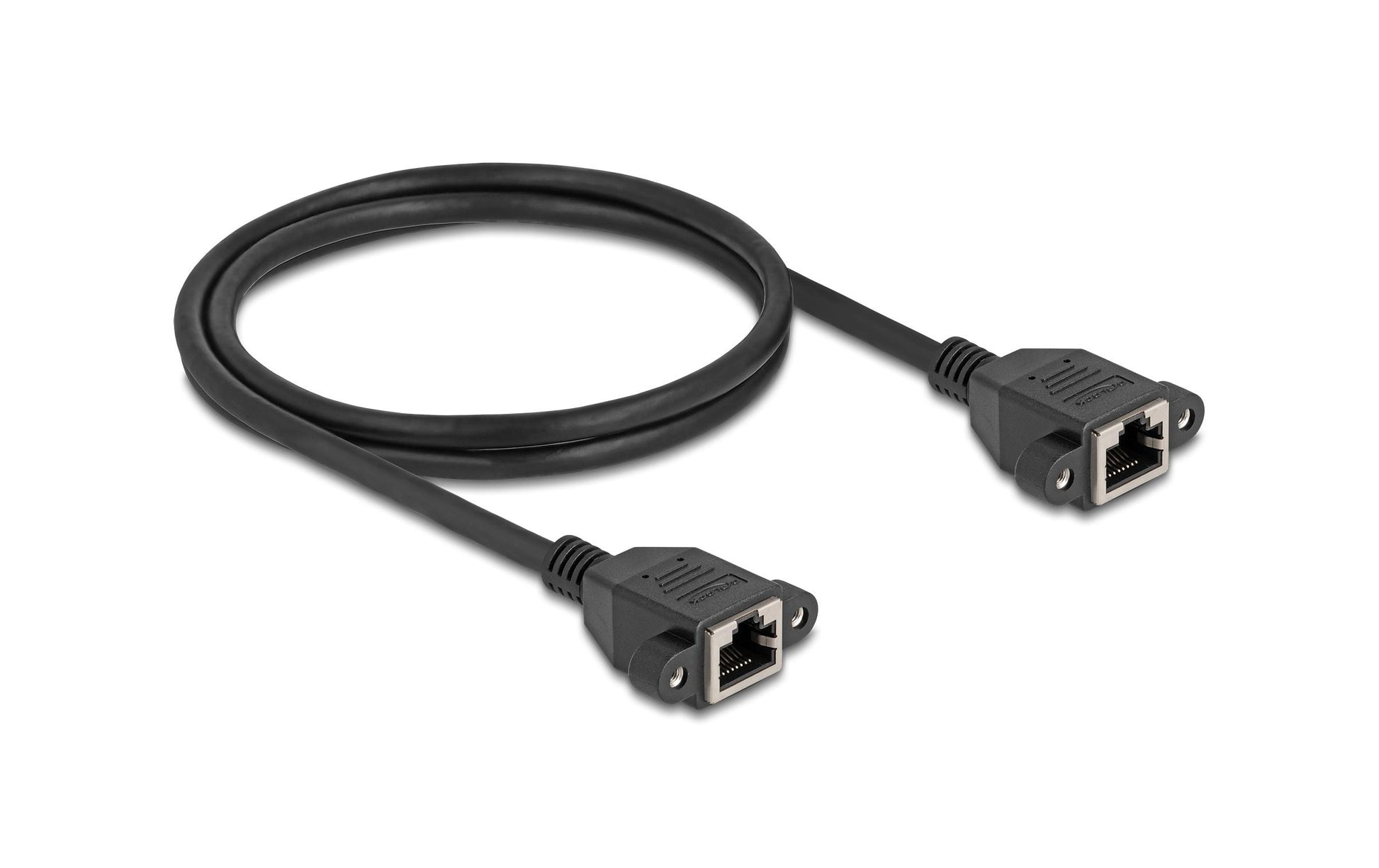 DeLOCK 90784 Patchkabel – Cat 6A S/FTP, 1 m, Schwarz, RJ‑45