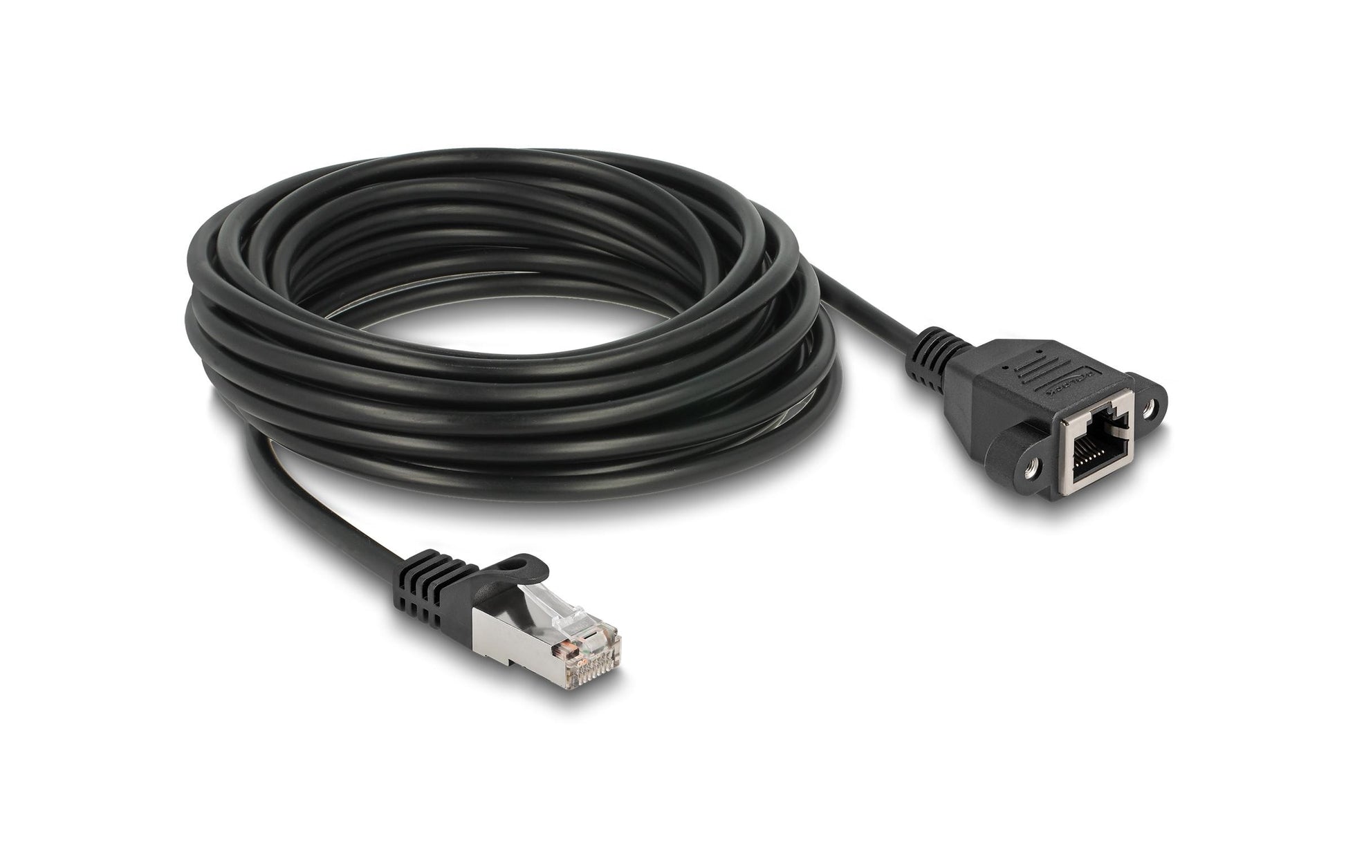 DeLOCK 90779 Patchkabel – Cat6A S/FTP, 5 m, Schwarz, RJ‑45